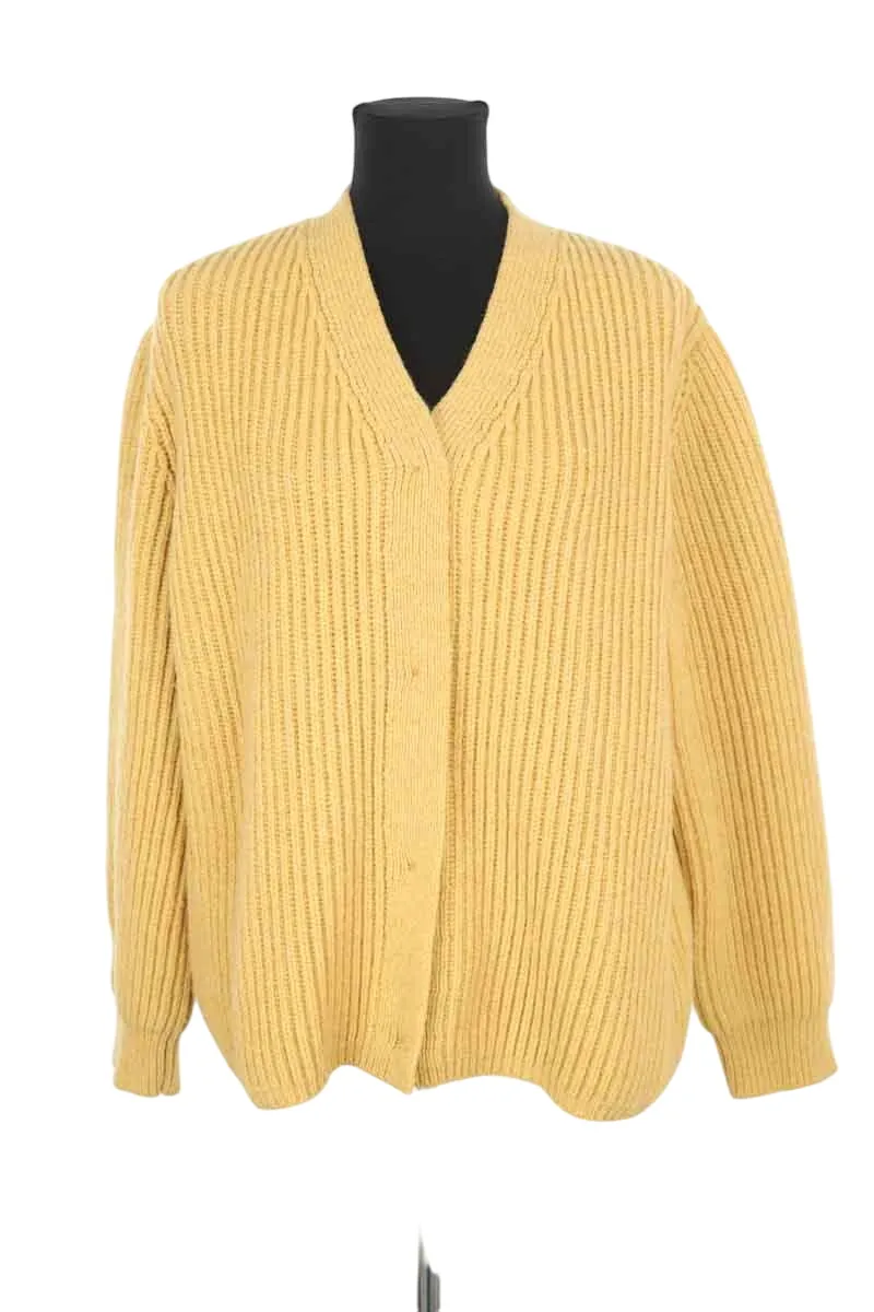 Cardigan en laine Jaune