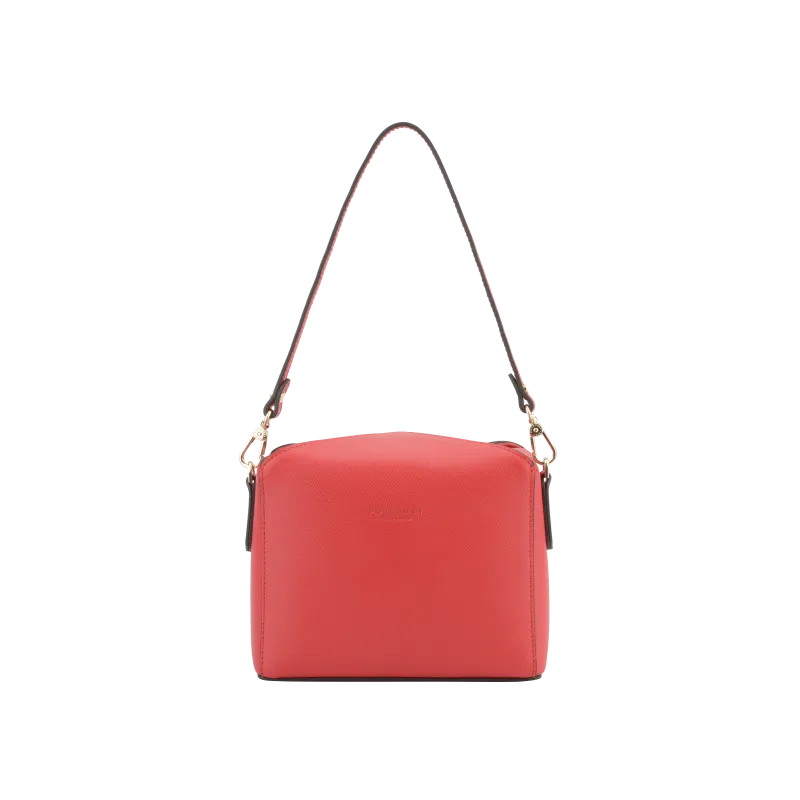 Sac porté travers - cuir de vachette Rouge CASSETTA CUIR