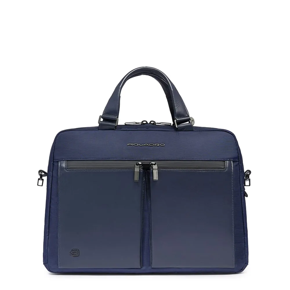 Sac pour ordinateur 14 pouces en tissu recyclé Bleu