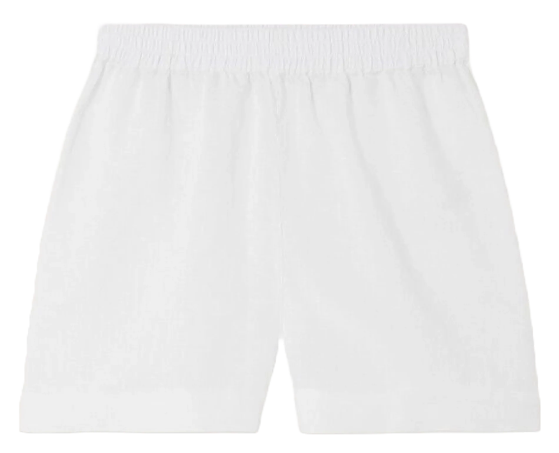 Short ample uni en lin Blanc IVYBO