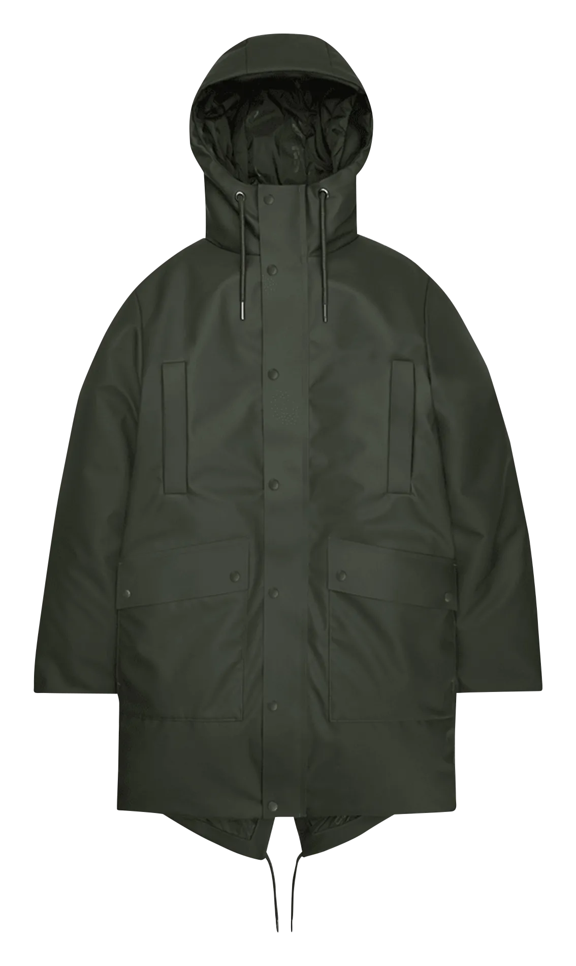 Parka droit col montant Vert