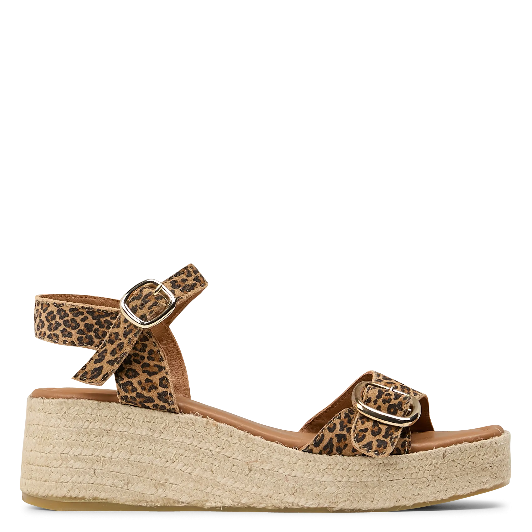 Espadrilles compensées en cuir Multicolore HORANI