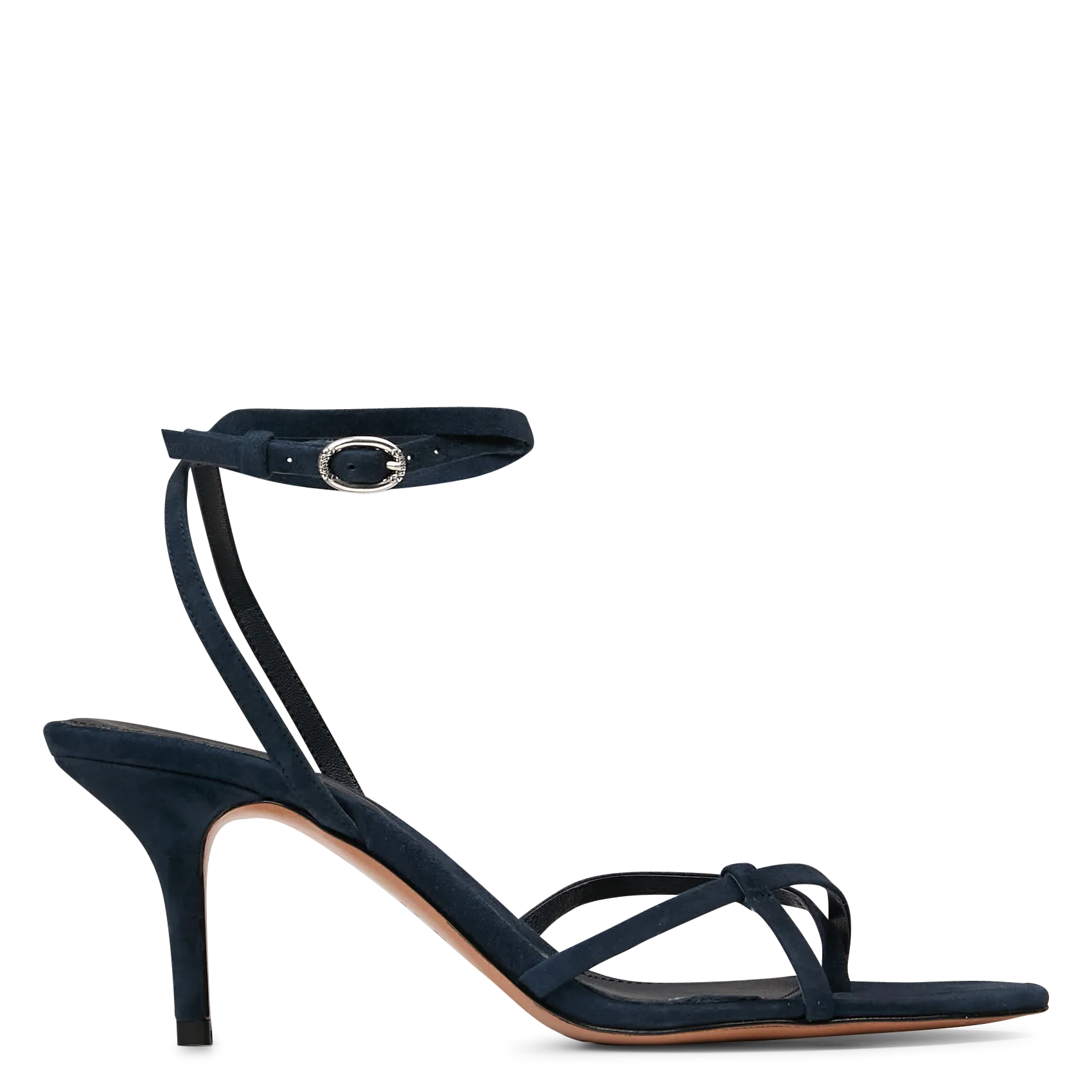 Sandales à talon en cuir velours Bleu CERA