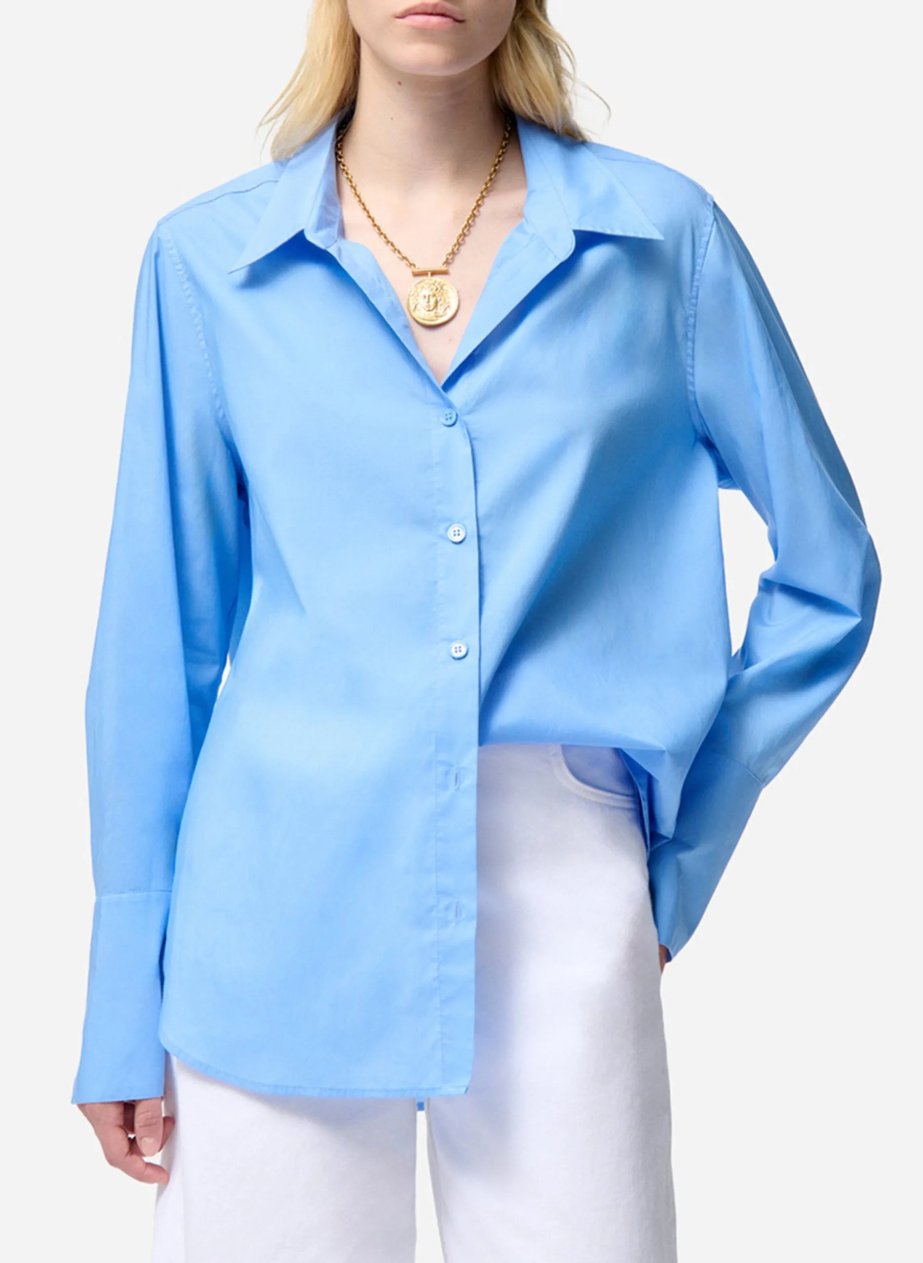 Chemise droite col classique Bleu ESTI