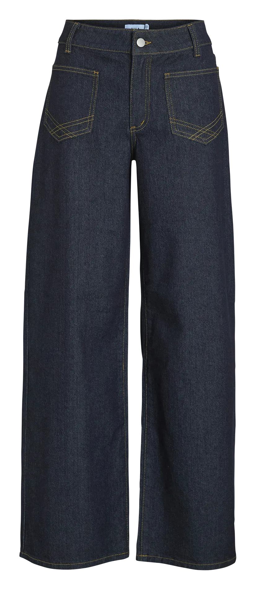 Jean large taille haute en denim brut Bleu LORIE RIO