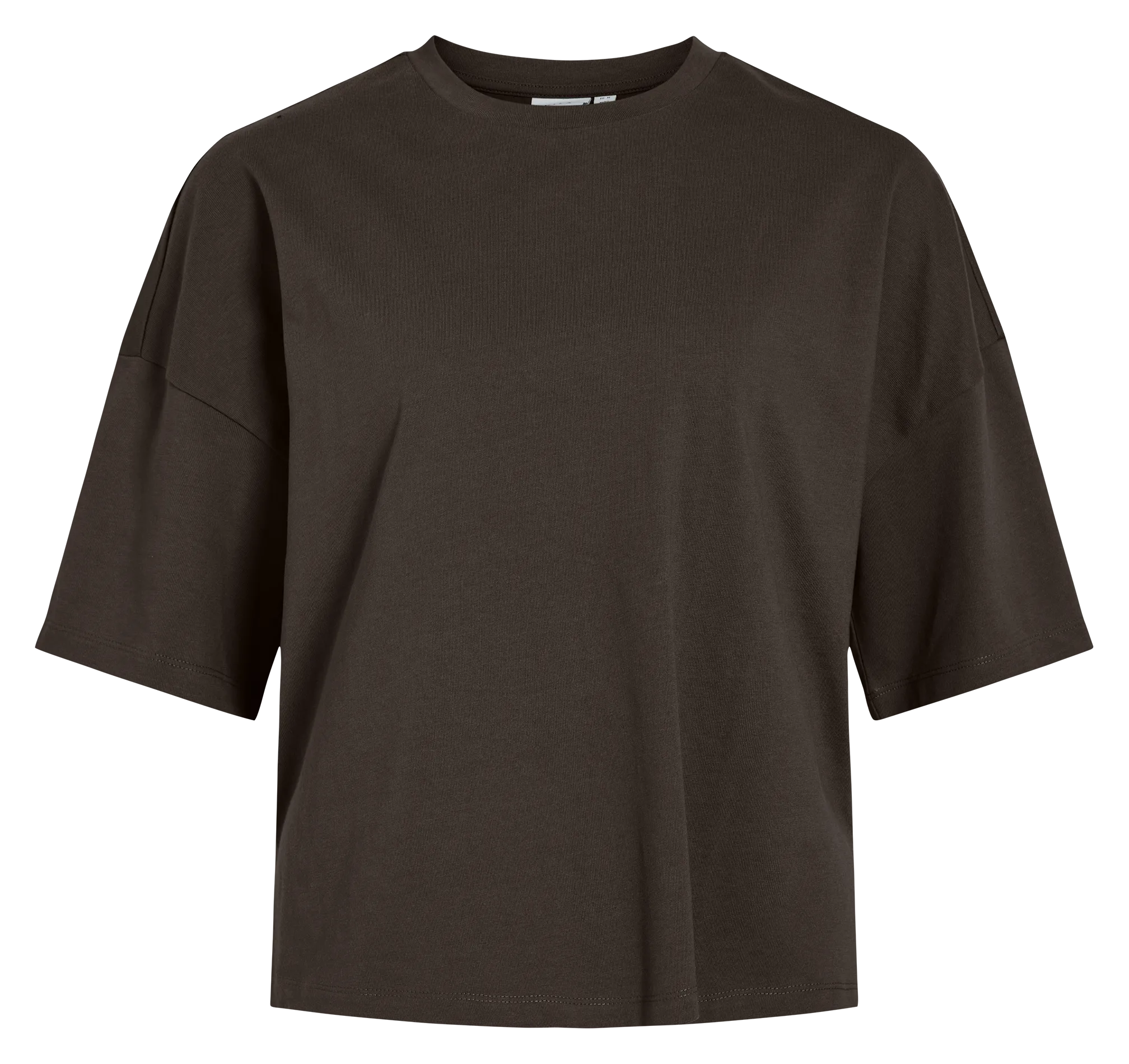 Tee-shirt manches courtes uni Marron LYRICA
