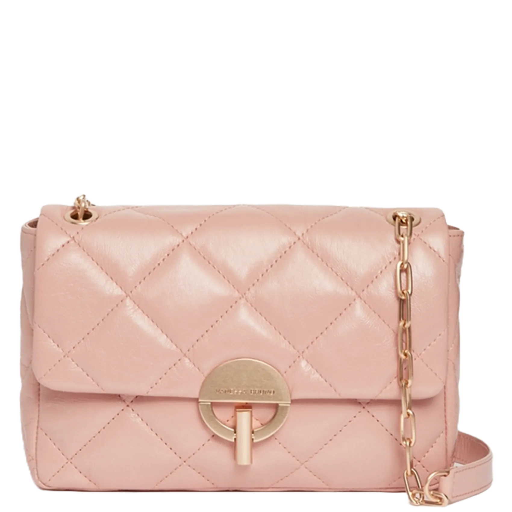 Sac bandoulière en cuir Rose MOON L