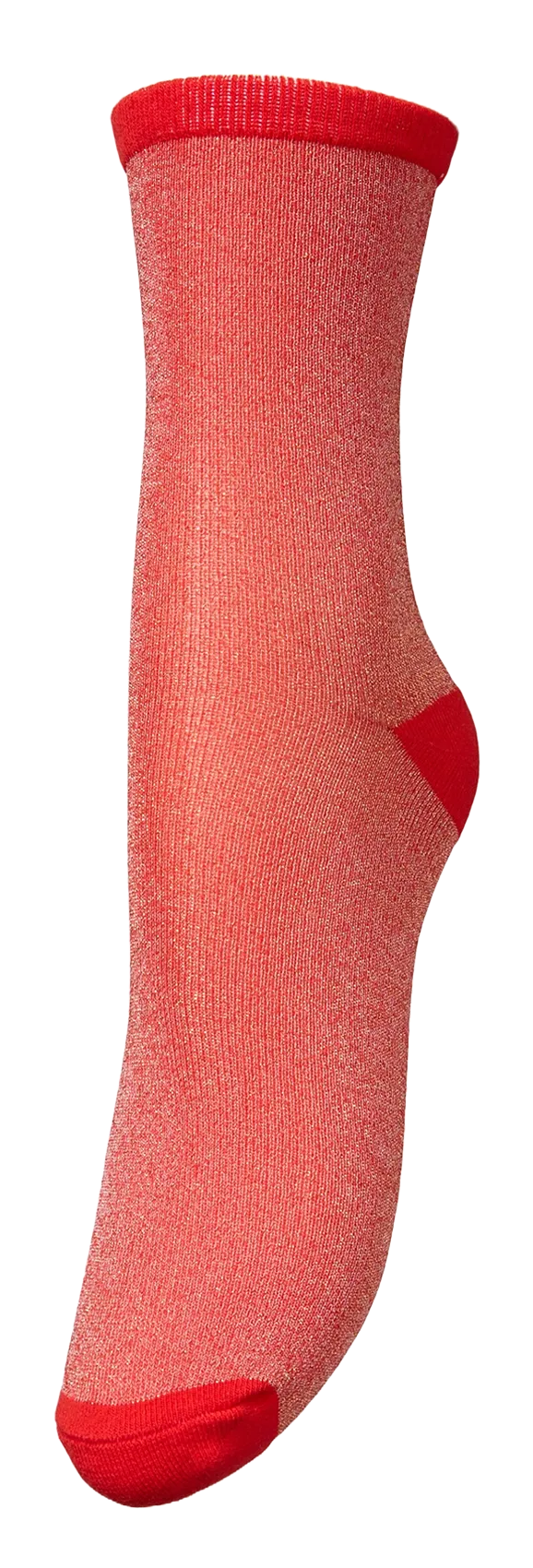 Chaussettes en maille métallisée Rouge