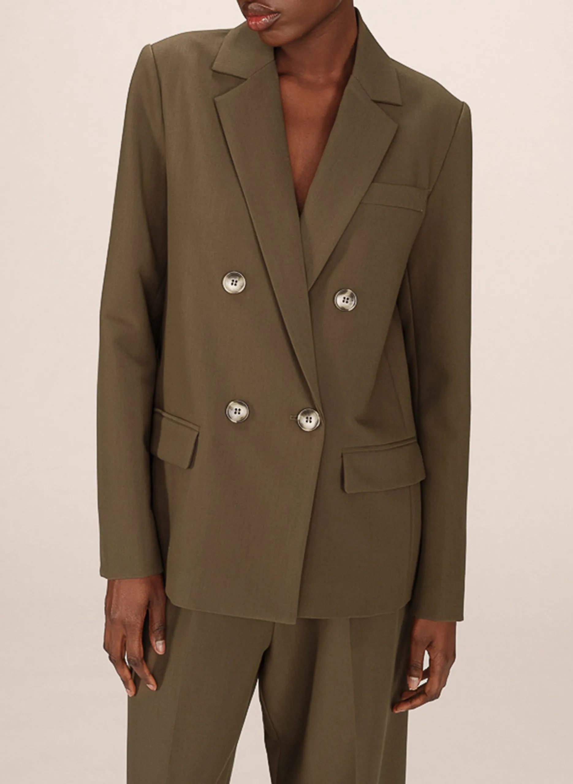 Veste tailleur ample Vert SUREAU