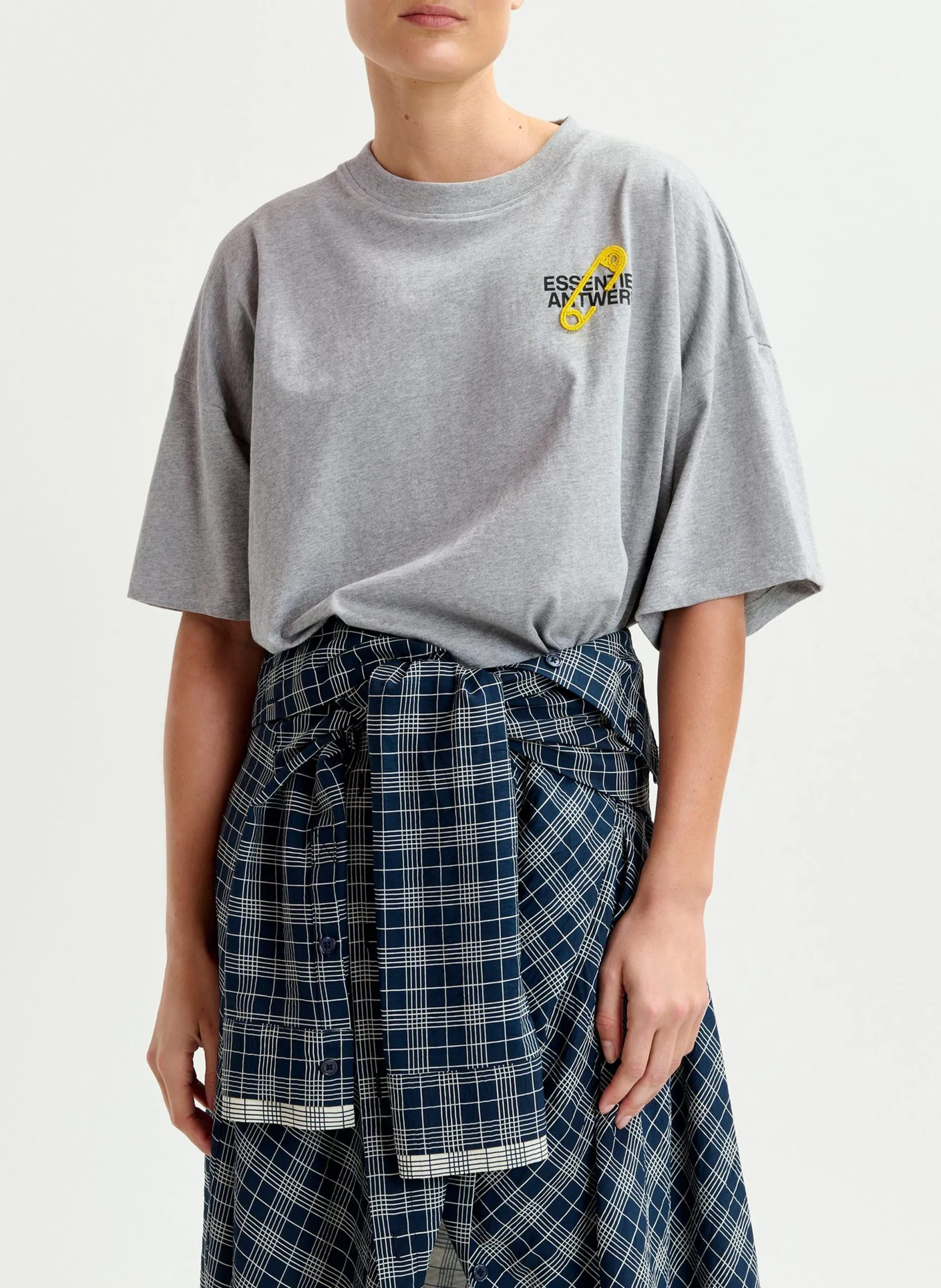 Tee-shirt col rond en coton bio Gris IPIN