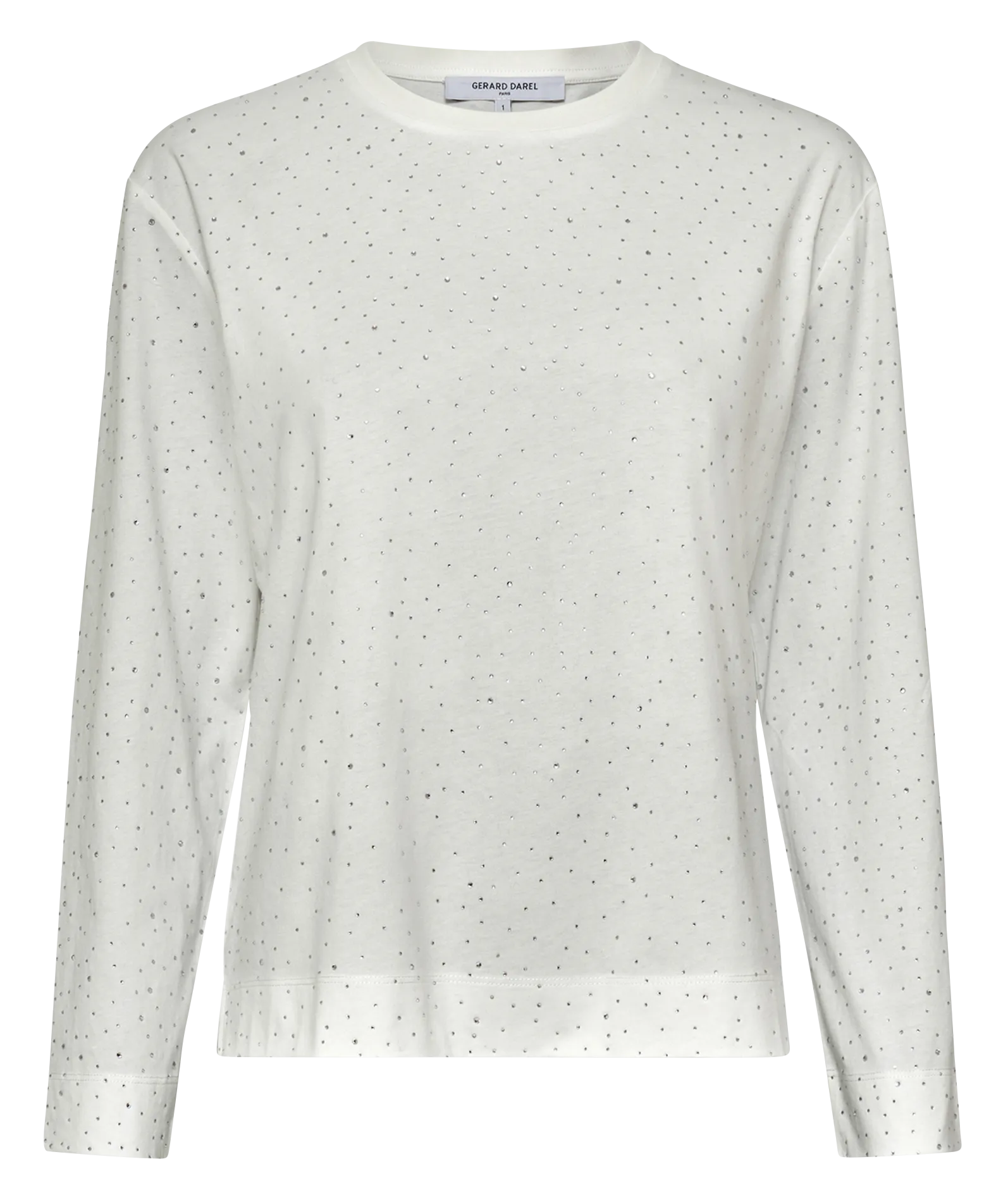 Tee-shirt col rond en coton Beige HERMINE