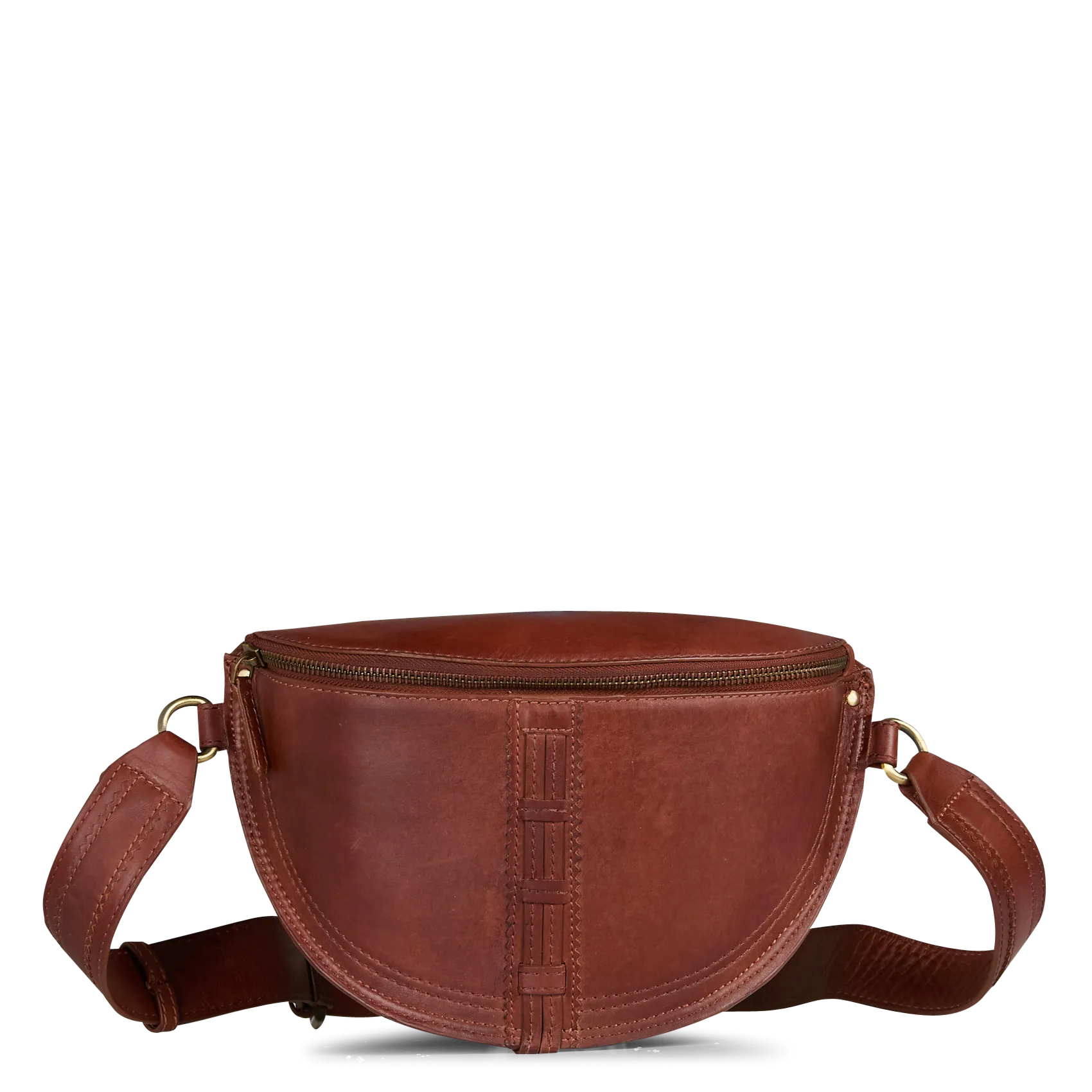 Sac banane en cuir Beige LUCIEN