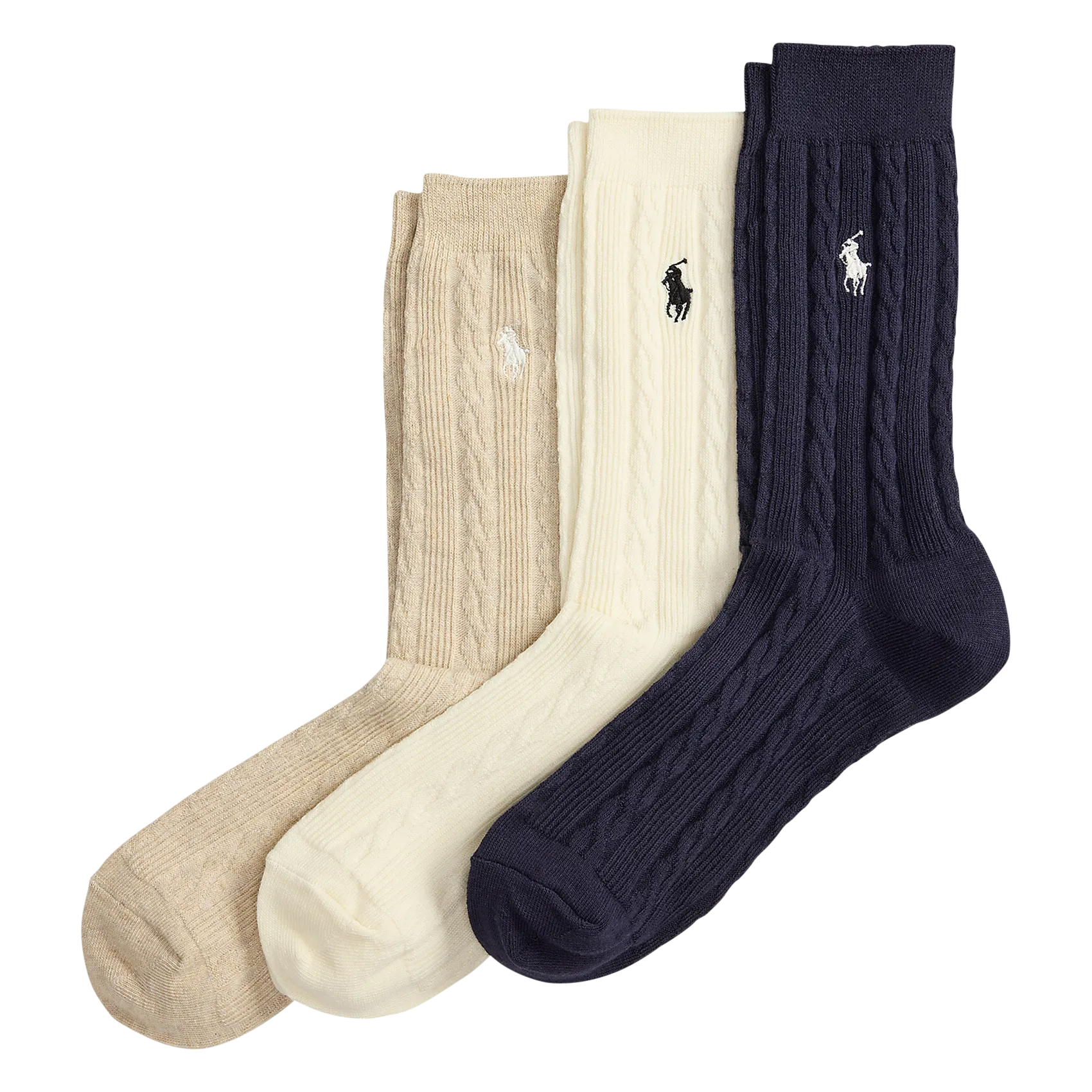 Chaussettes hautes tressées Multicolore