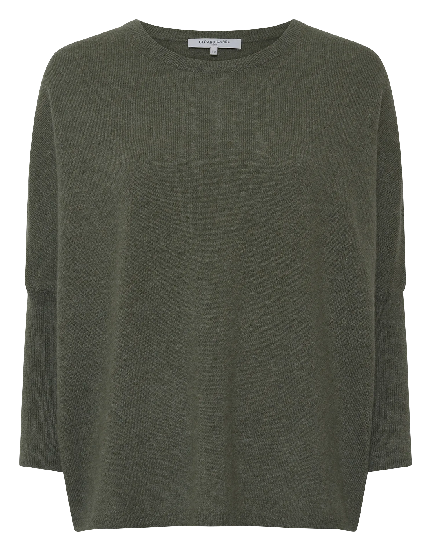 Pull col rond en cachemire Kaki ERLINE