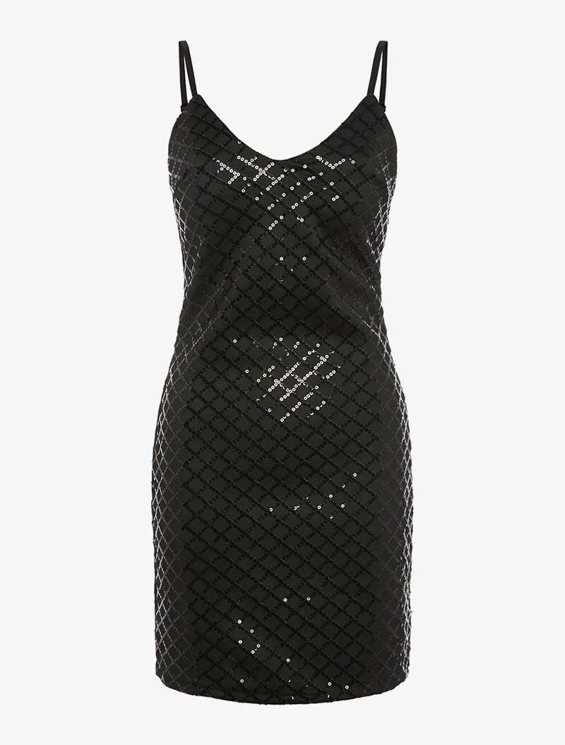 Robe basic à sequins - vert