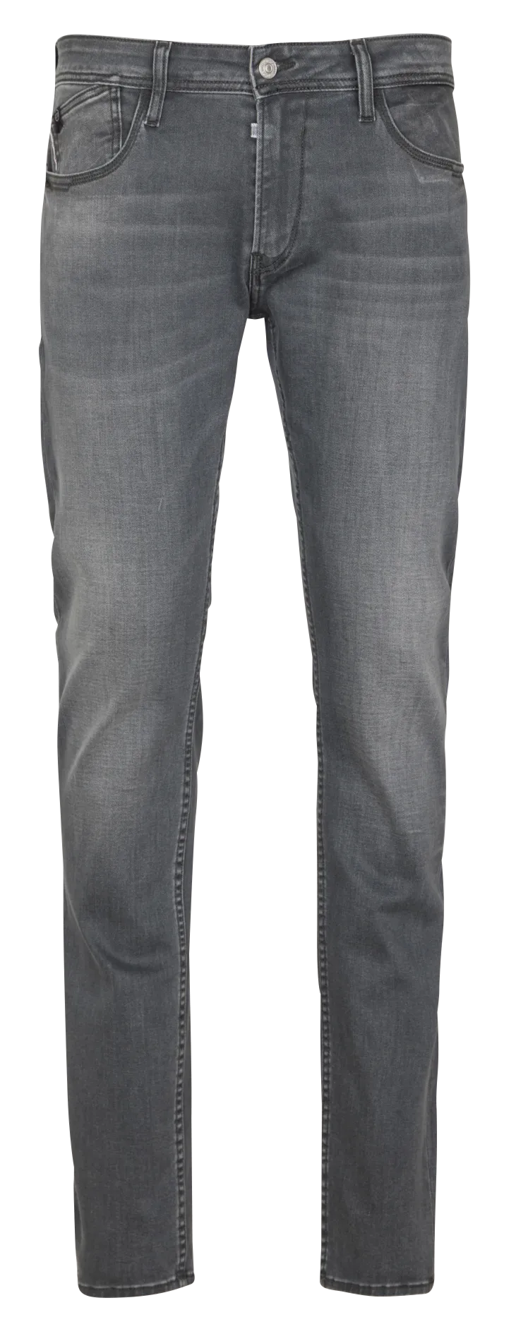 Jean ajusté en coton mélangé Gris