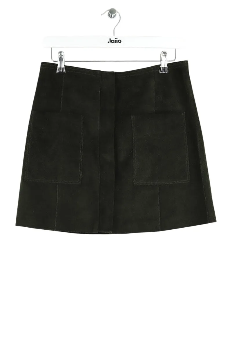 Mini jupe en daim Vert