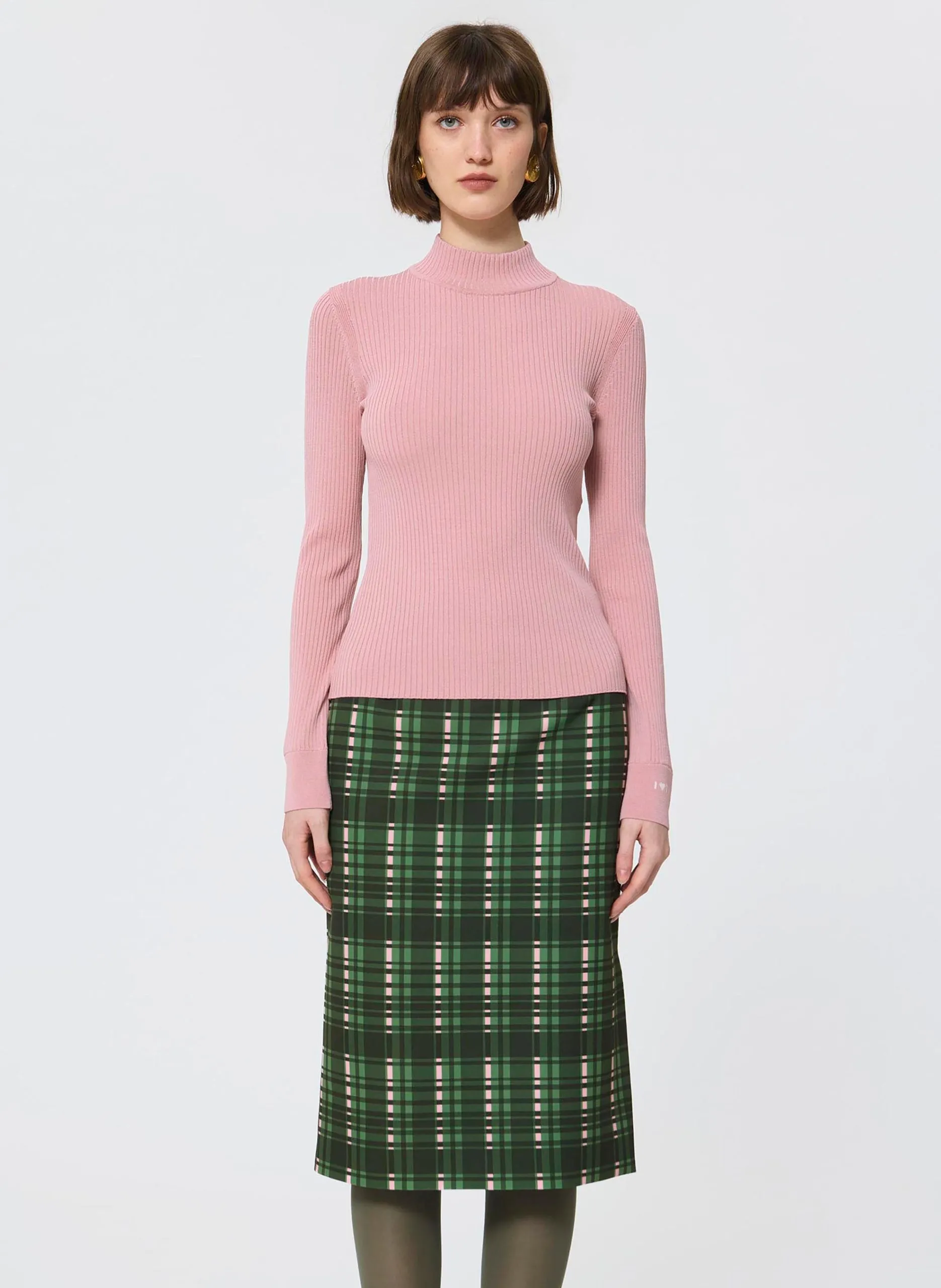 Pull col roulé Beige PRUDIE