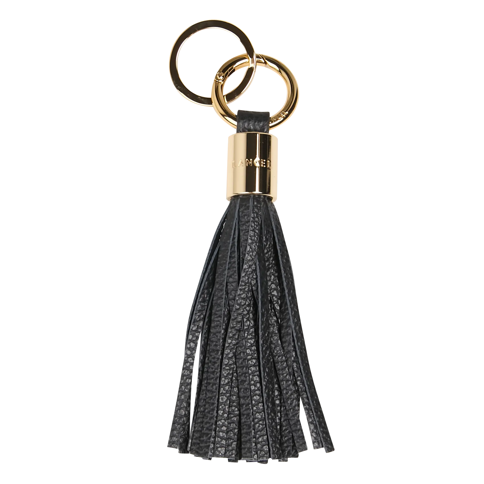 Porte-clés pompon en cuir mélangé Noir PREMIER FLIRT