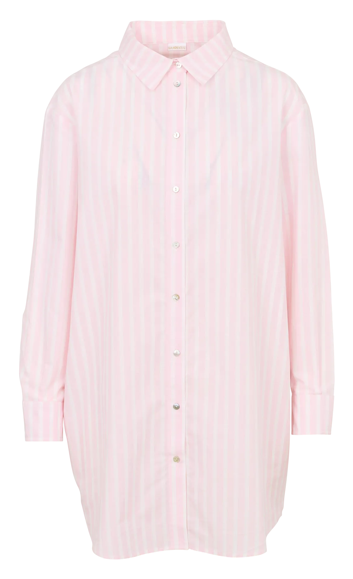 Liquette col classique en coton Rose JULIA