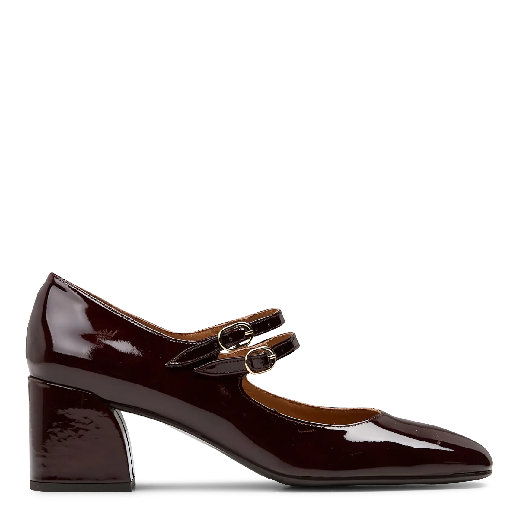 Babies en cuir vernis Marron