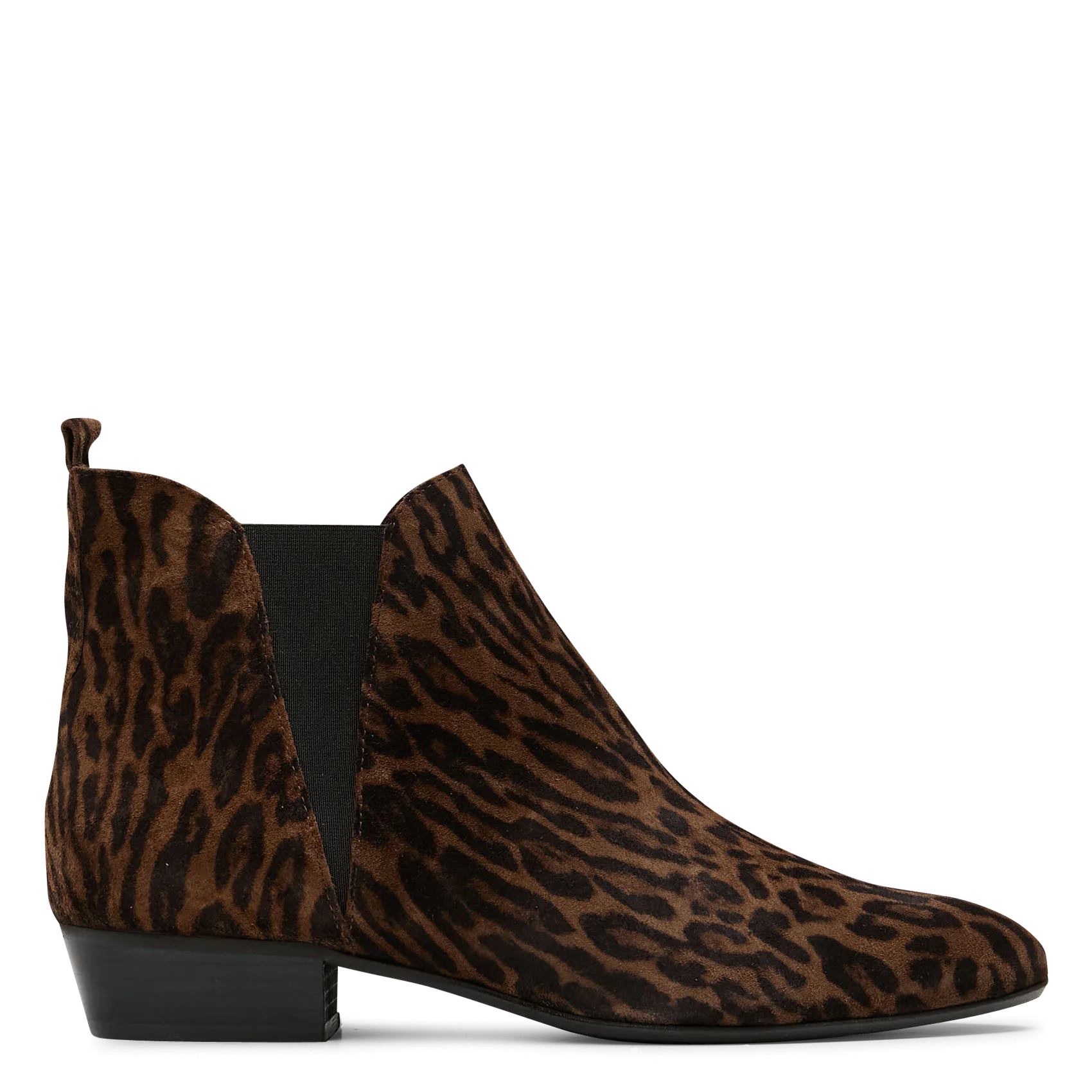 Bottines en cuir velours imprimé Marron RITA