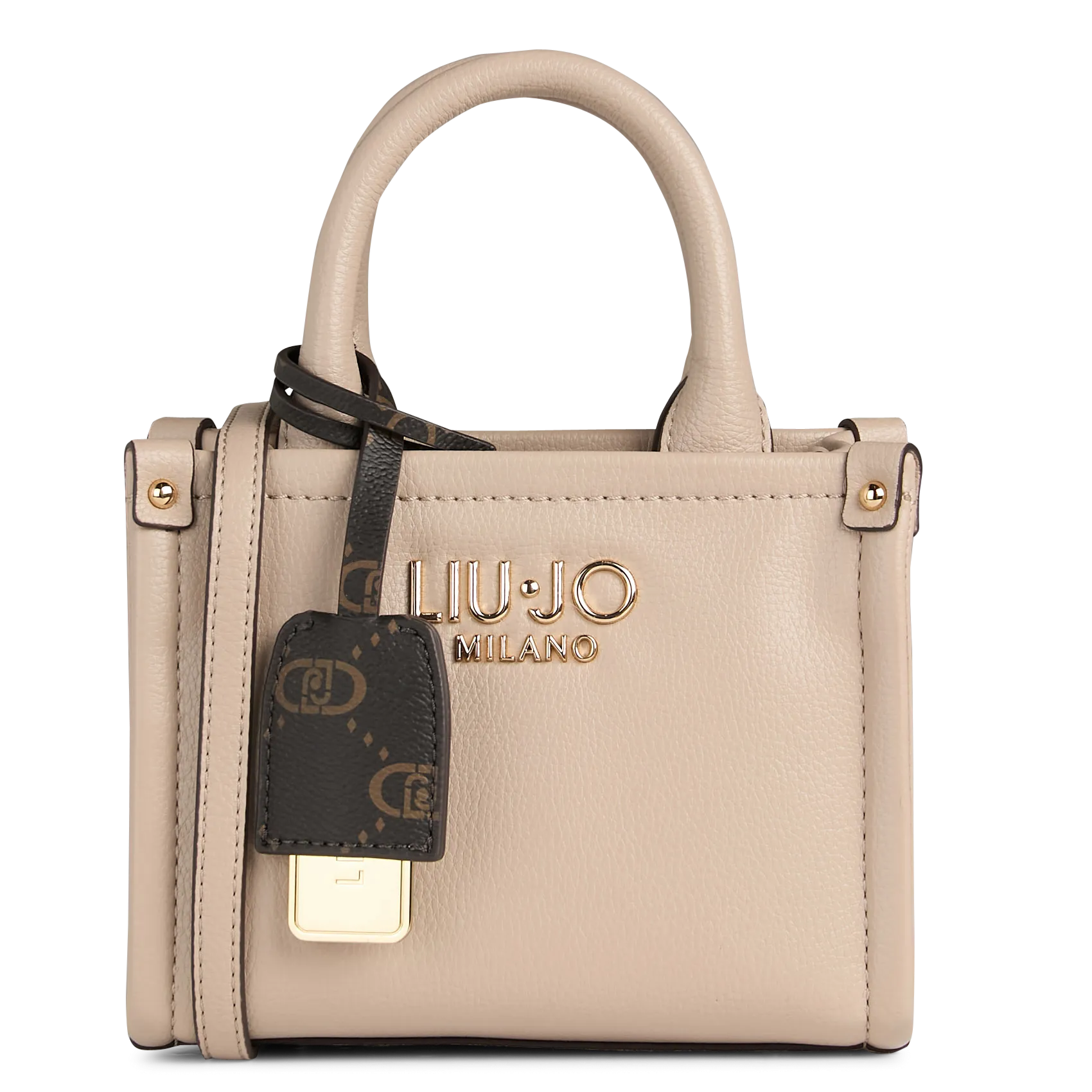 Mini sac à main effet cuir grainé Beige