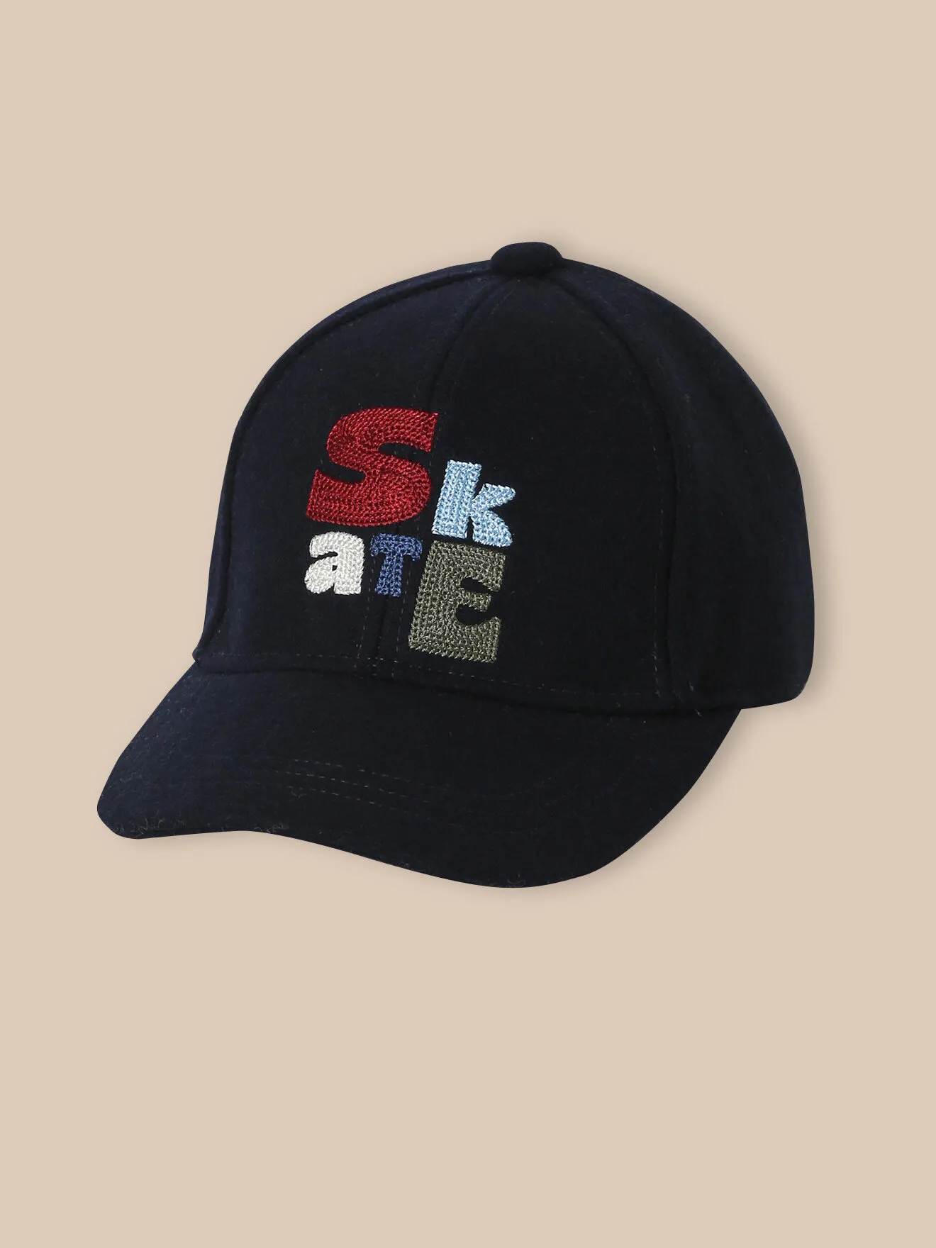 Casquette laine Bleu