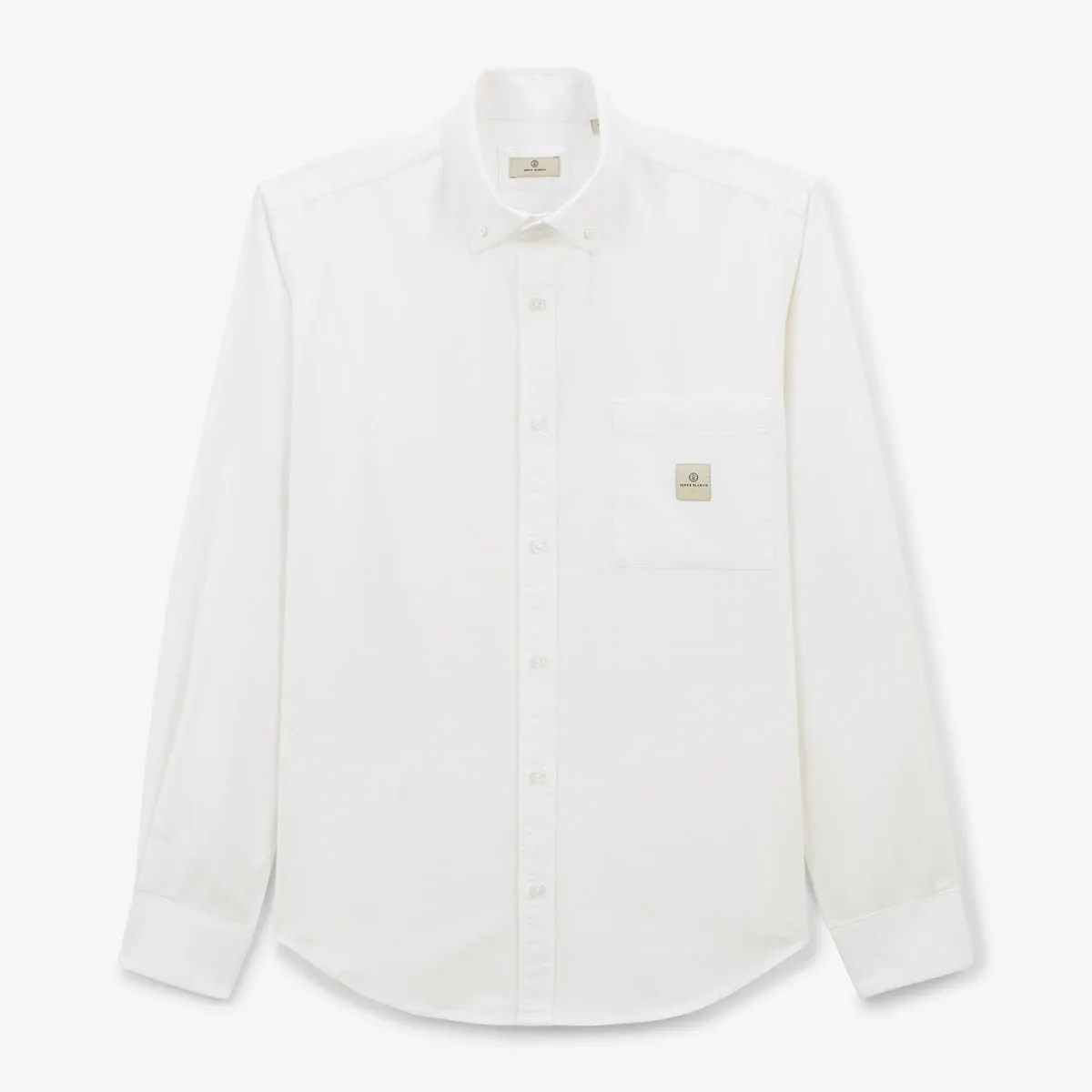 Chemise manches longues en oxford uni Blanc CHARLES