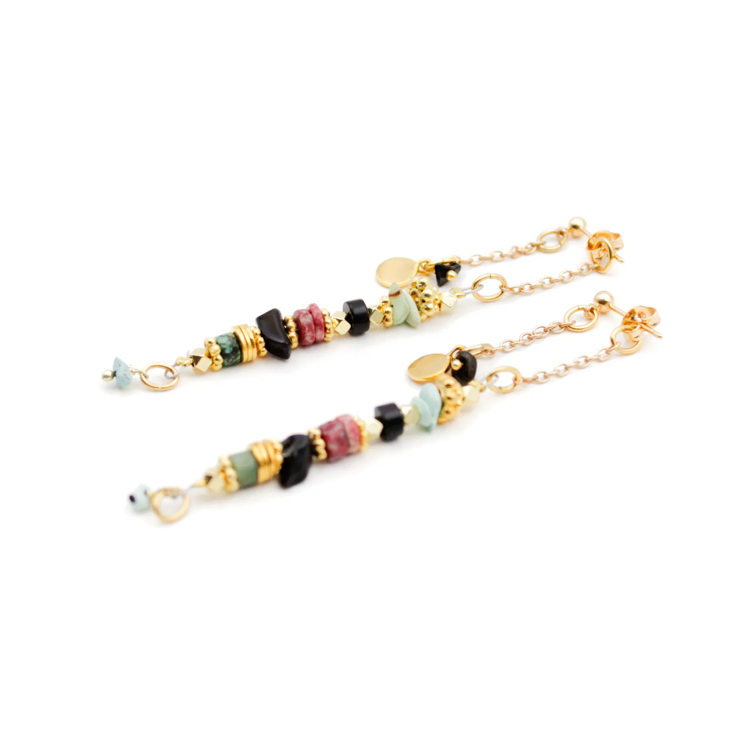 Boucles d'oreilles tiges heishi - elsa Doré