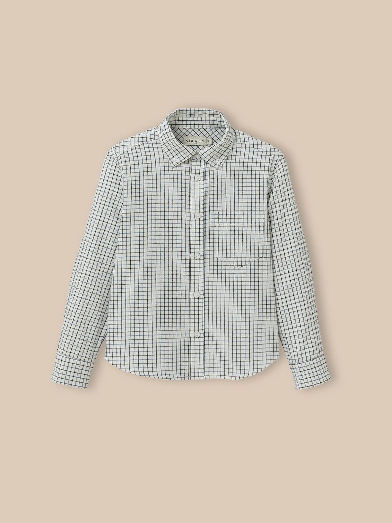Chemise à carreaux tattersall Bleu