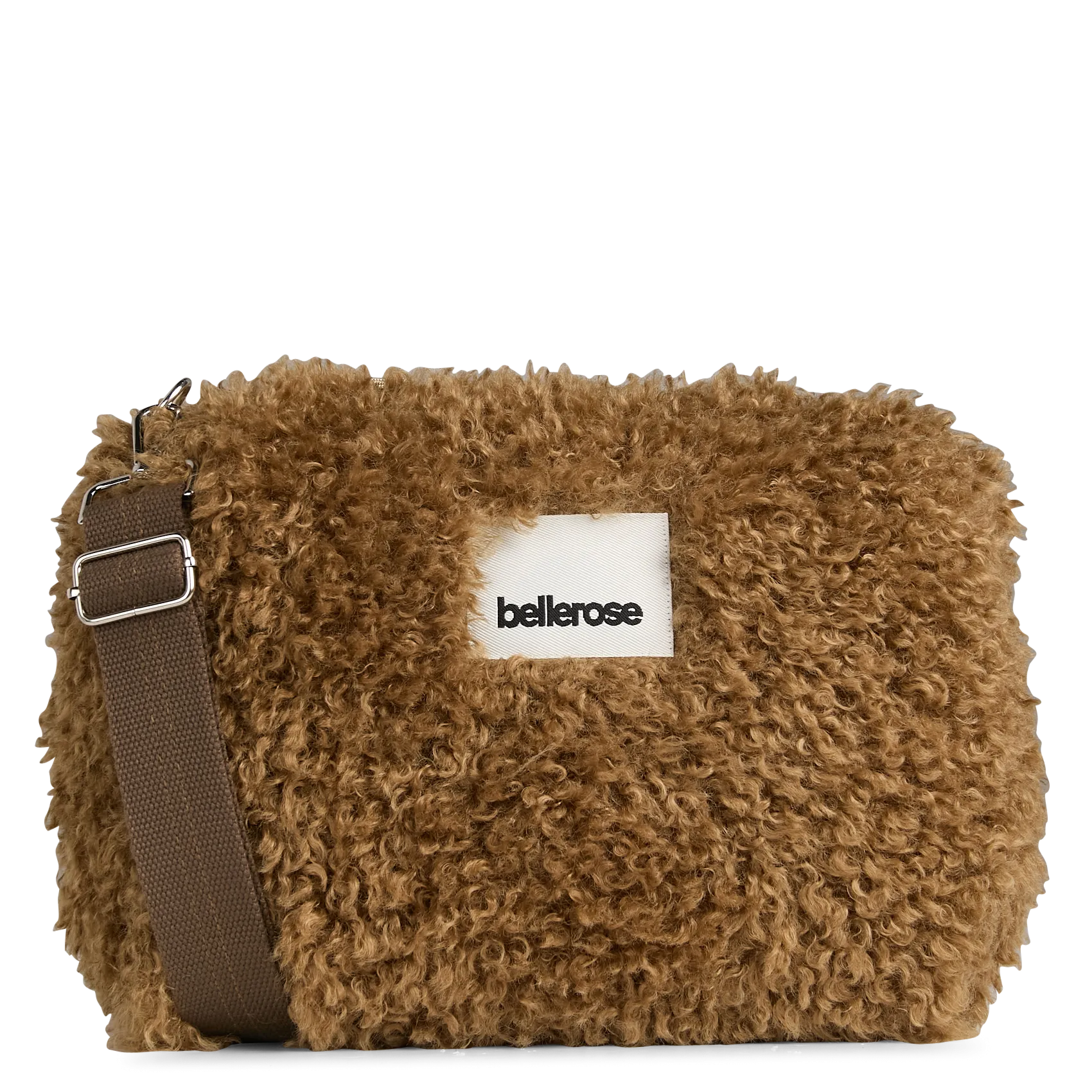 Sac bandoulière effet fourrure Marron HOBEL