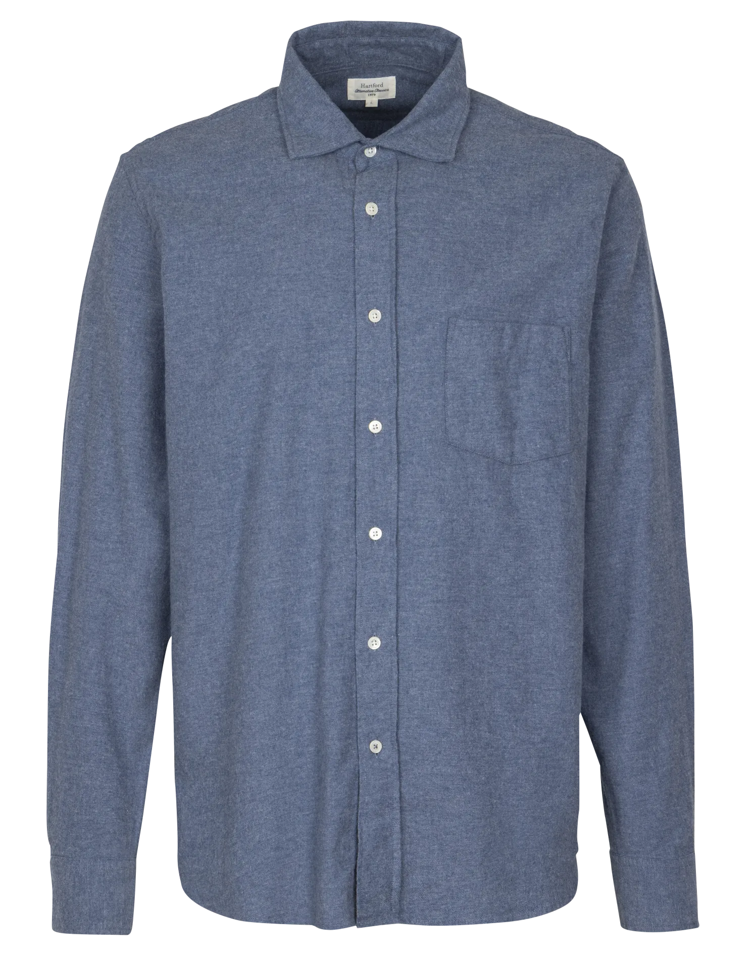 Chemise col classique en coton Bleu PAUL