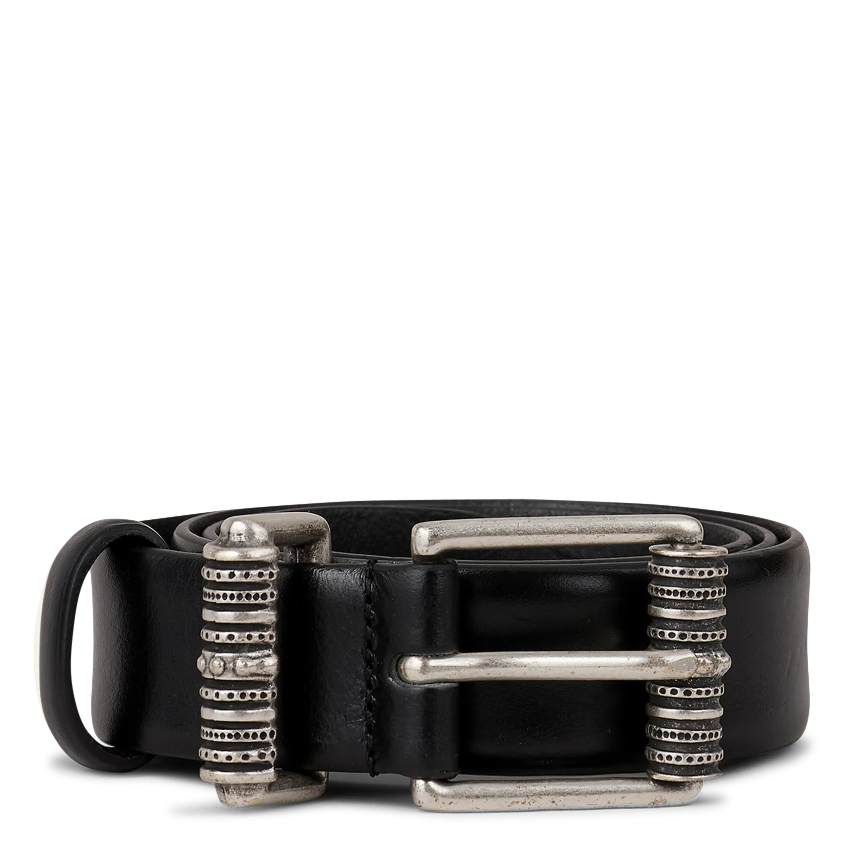 Ceinture à boucle en cuir Noir BRETT