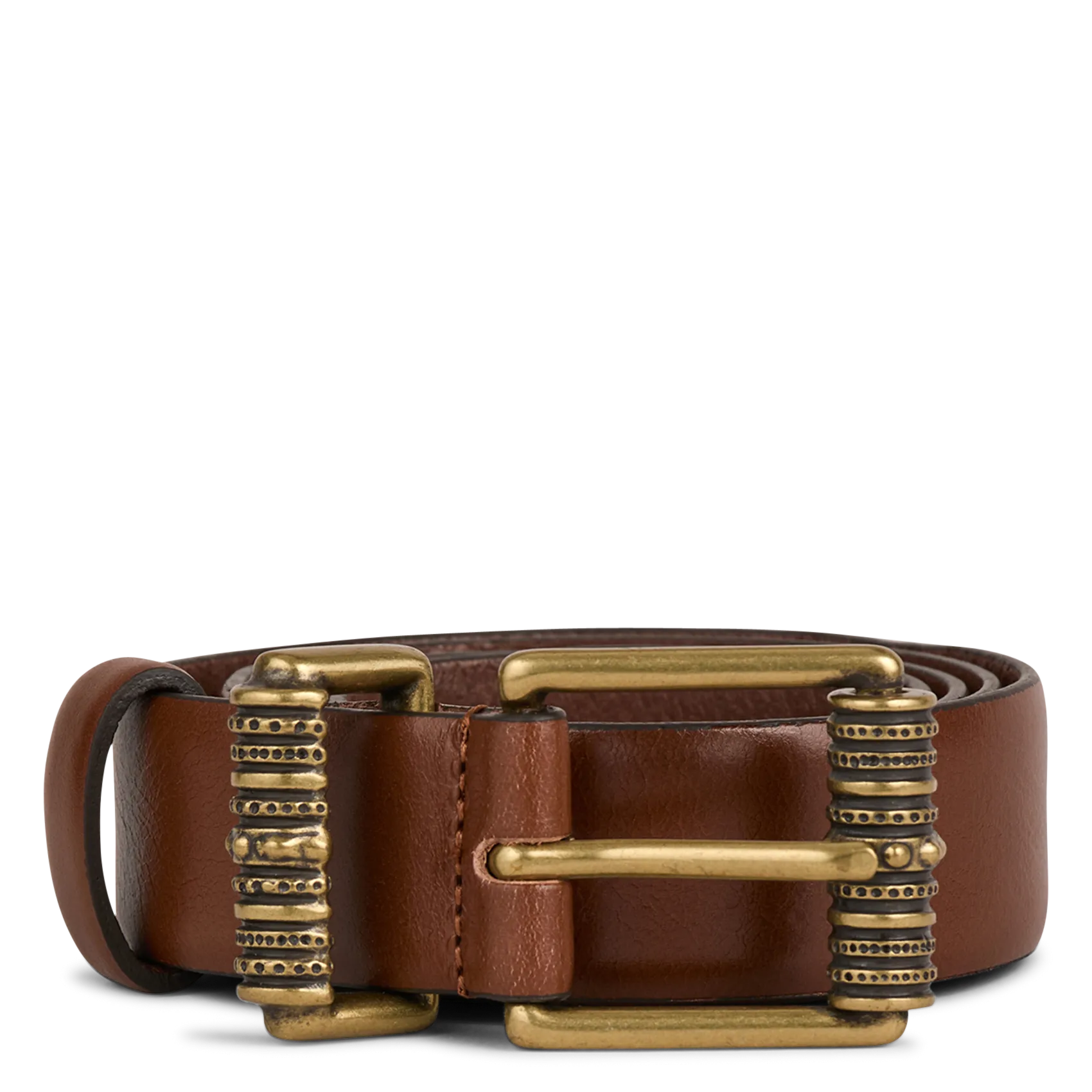 Ceinture à boucle en cuir Marron BRETT