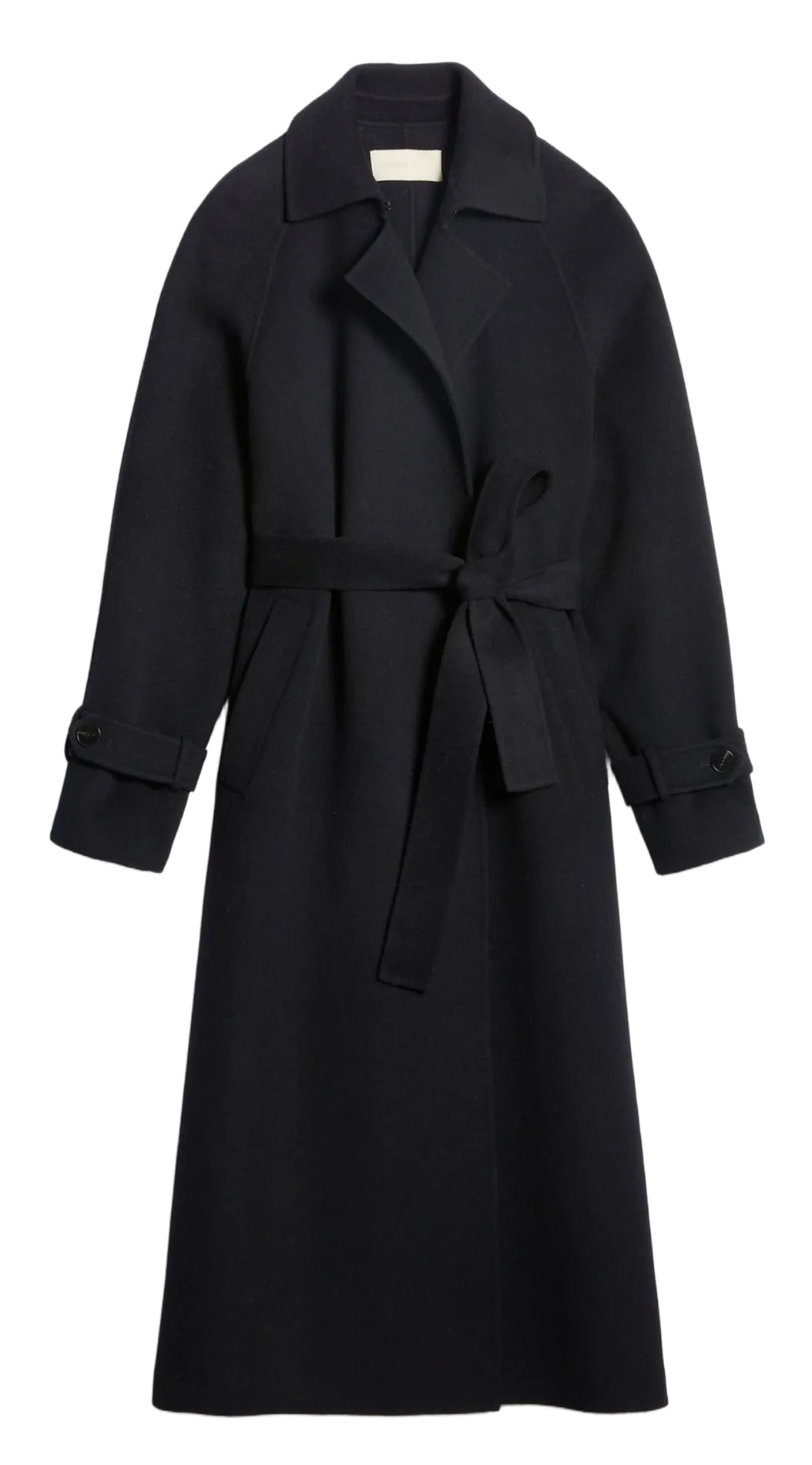 Manteau col tailleur en laine mélangée Bleu FARO