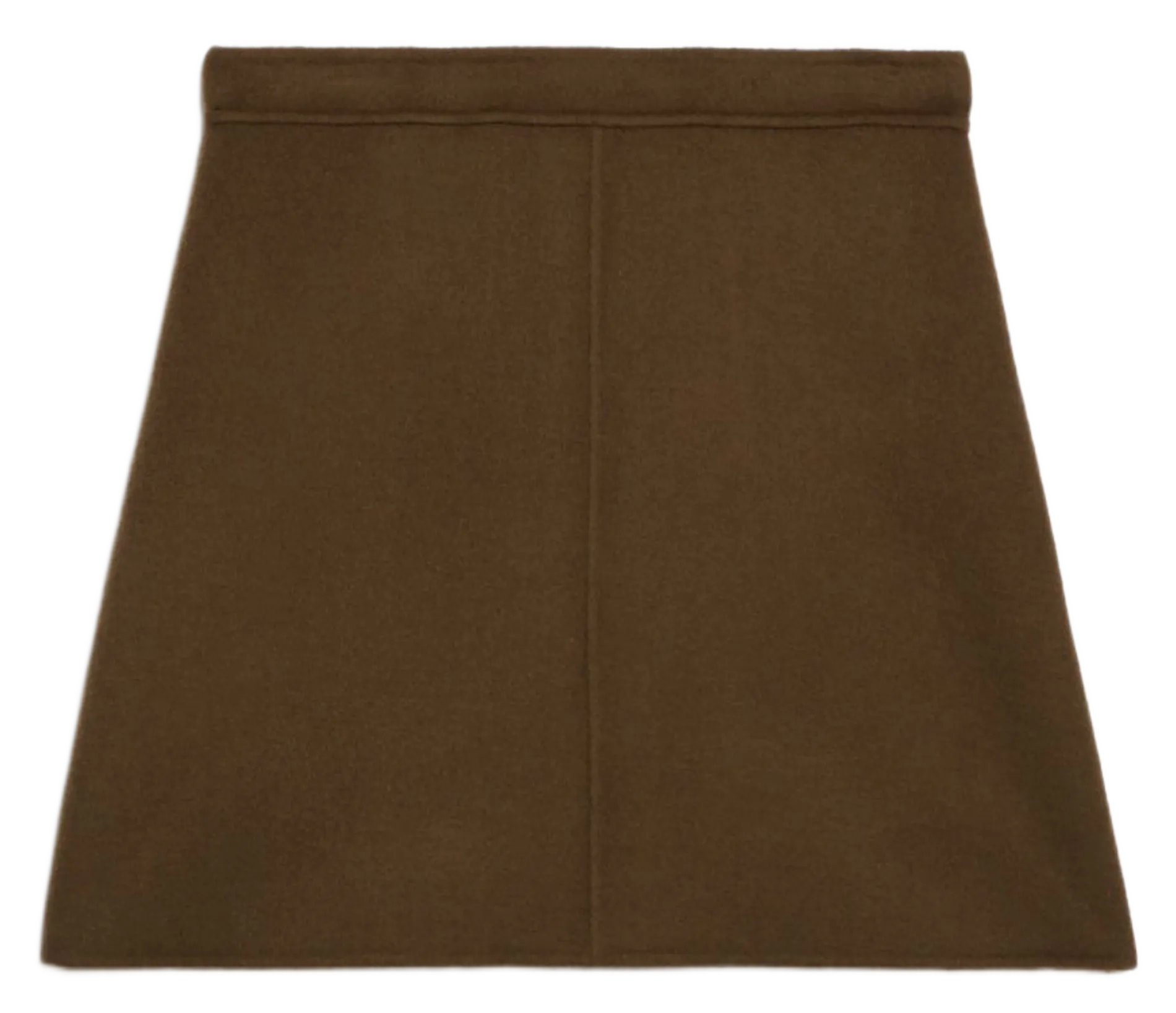 Jupe courte en laine mélangée Vert JUNA