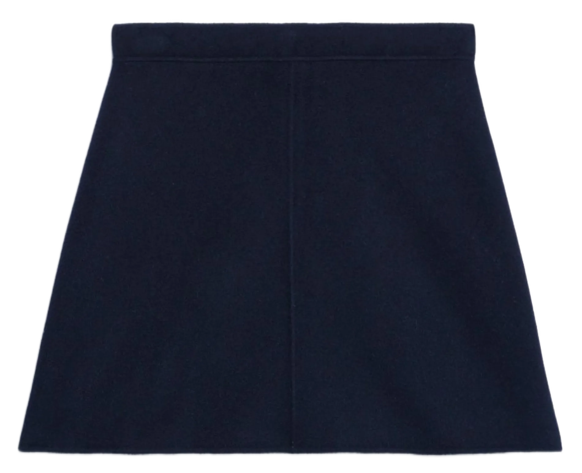 Jupe courte en laine mélangée Bleu JUNA