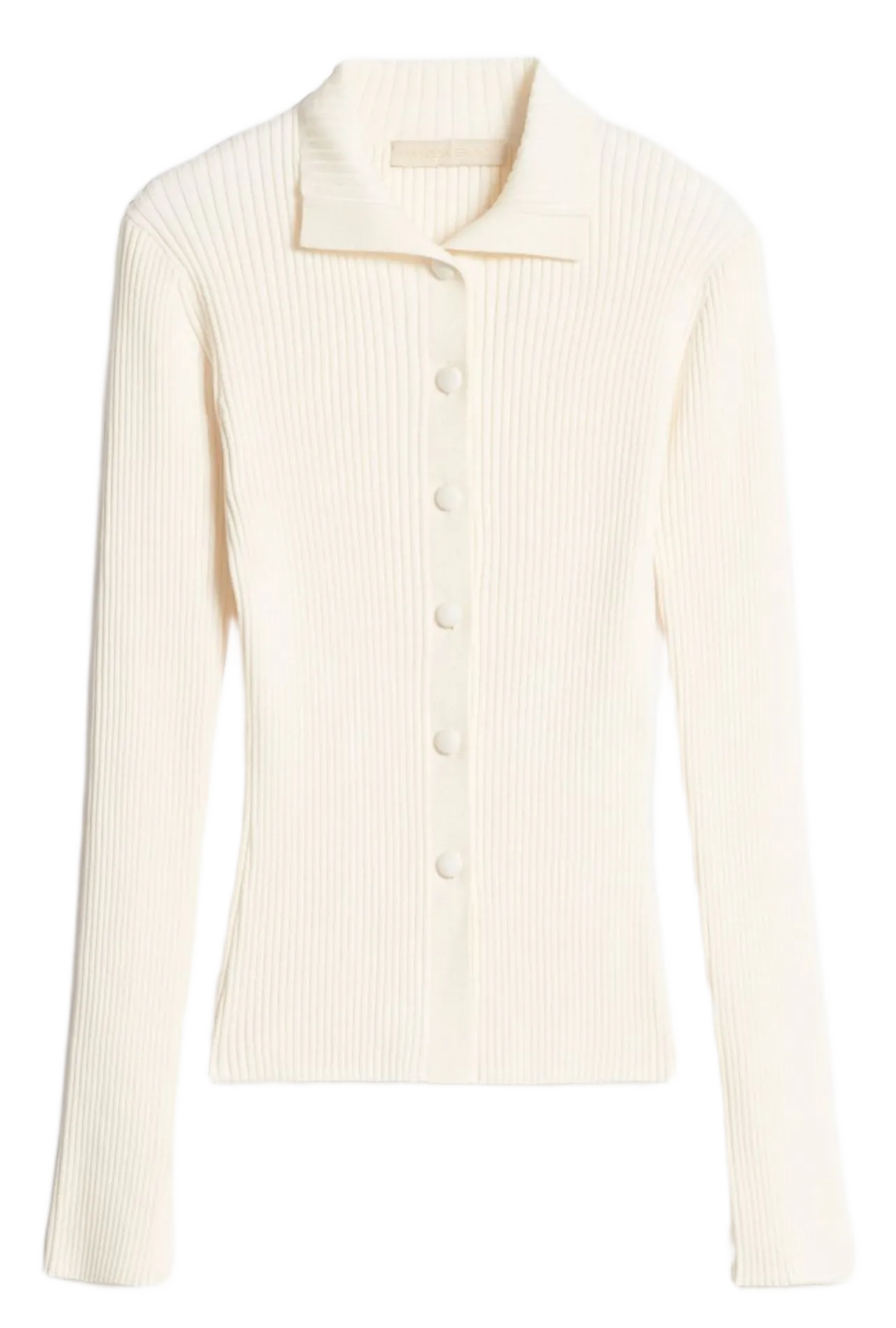 Cardigan col classique Blanc FLORE