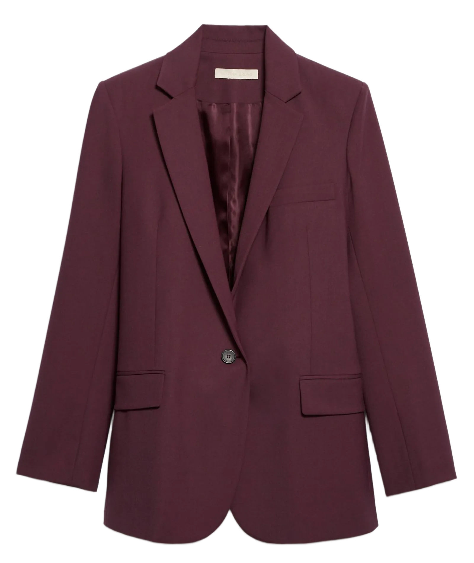 Veste de tailleur droite boutonnée Rouge TILIA