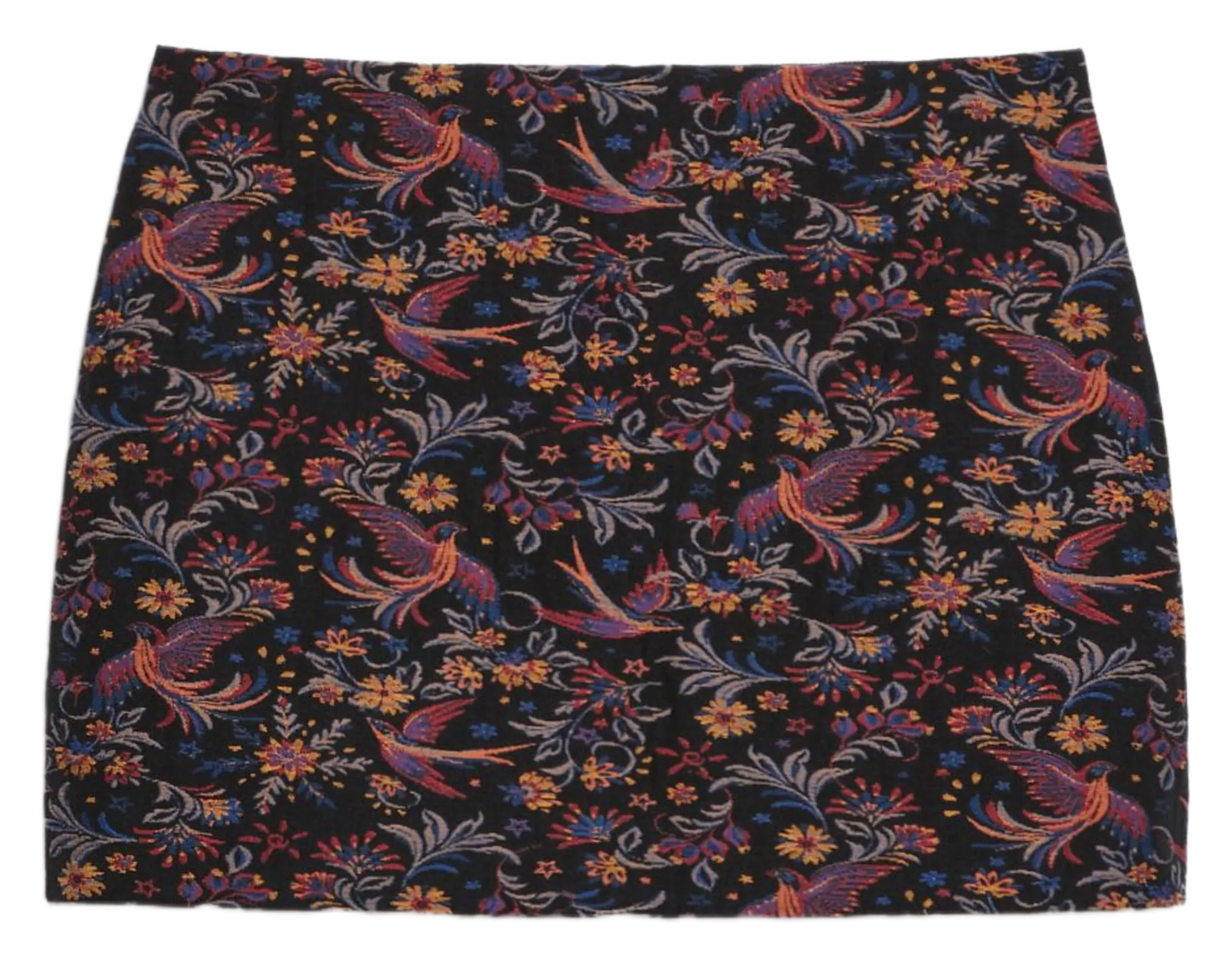 Jupe courte à motif floral en coton mélangé Multicolore TOLMIA