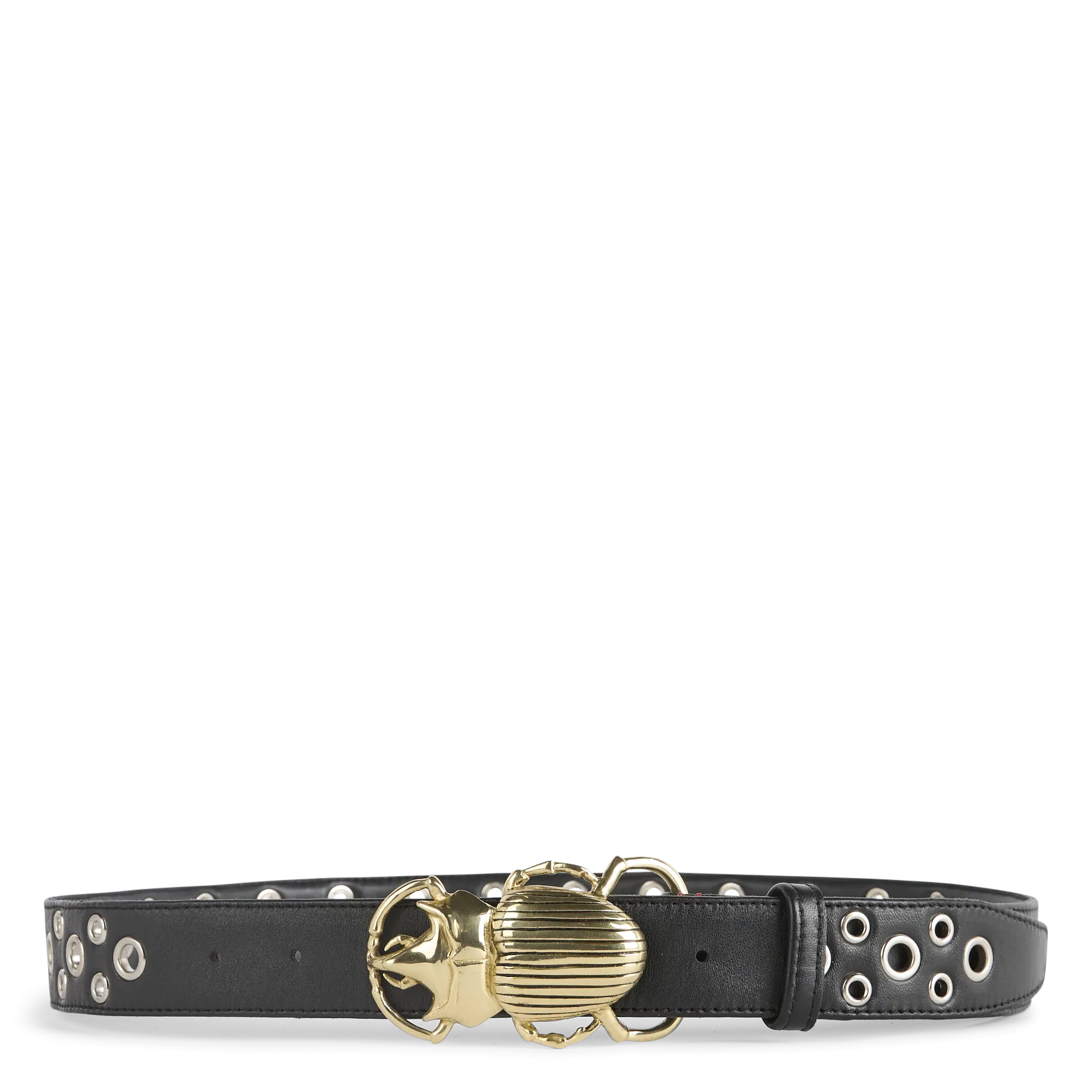 Ceinture en cuir mélangé Noir