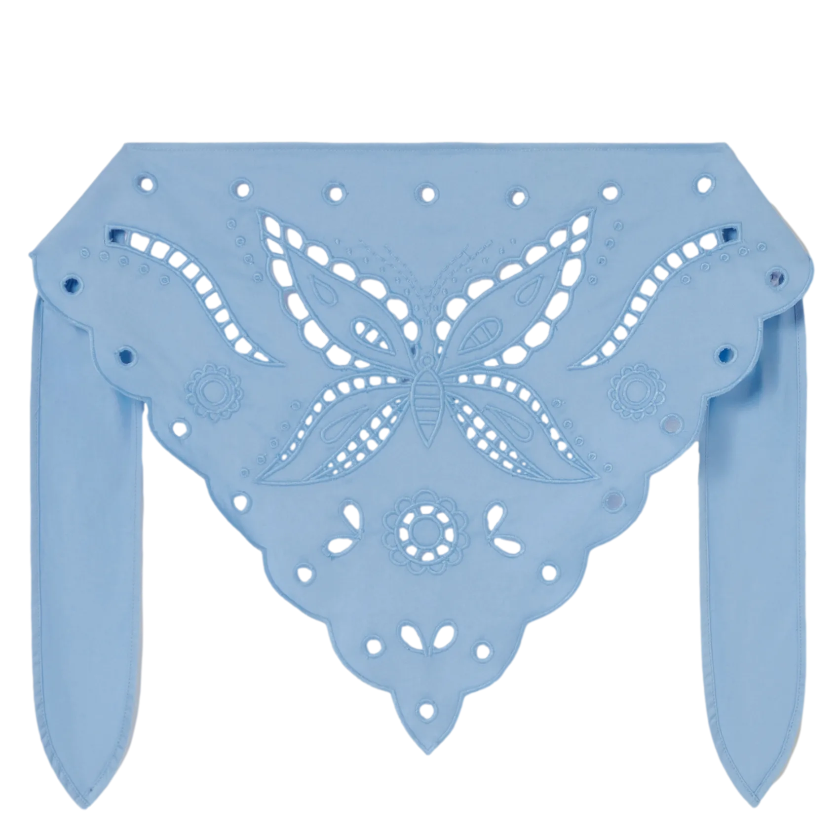 Foulard en coton ajouré Bleu