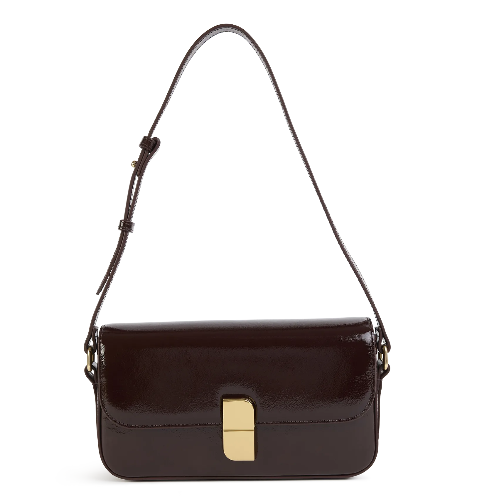 Sac baguette en cuir Marron ALICE