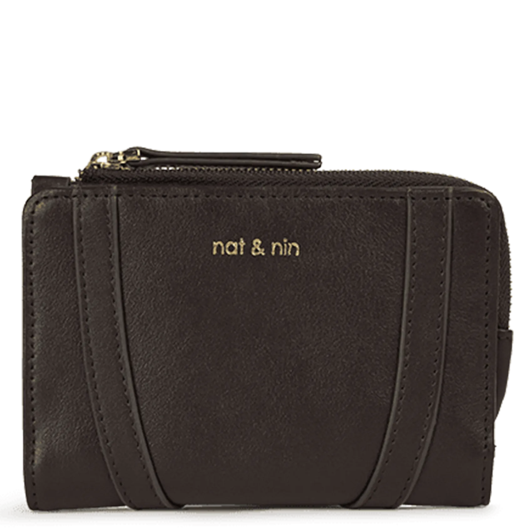 Portefeuille en cuir Marron ROZA