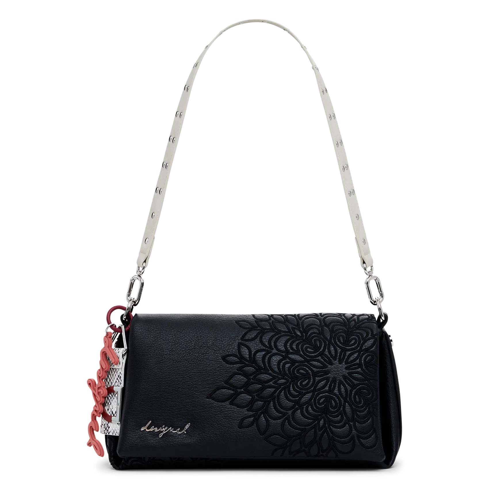 Sac bandoulière effet cuir Noir