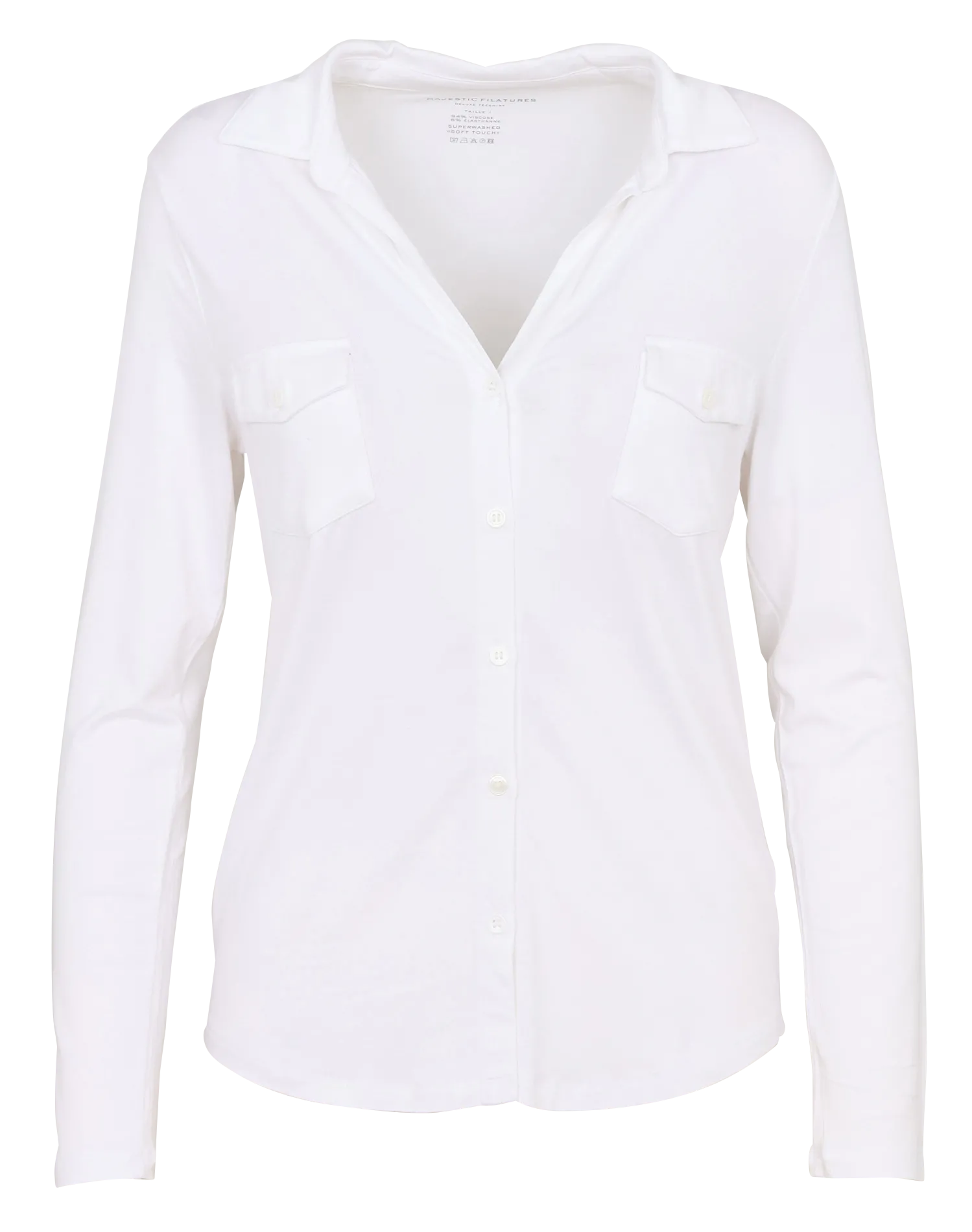 Chemise col classique stretch Blanc