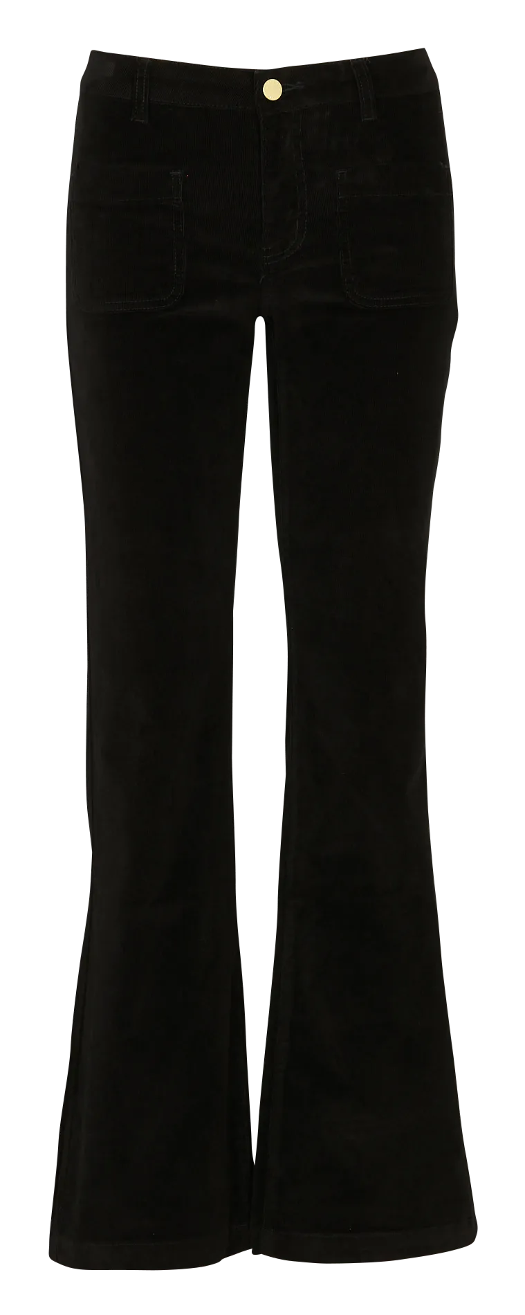 Pantalon droit velours uni Noir SONNY