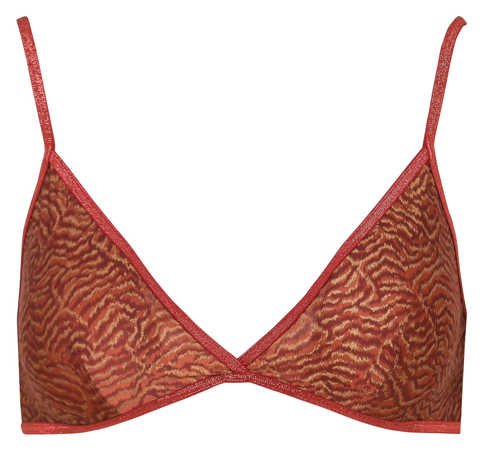 Brassière métallisée transparente Marron GEORGIA