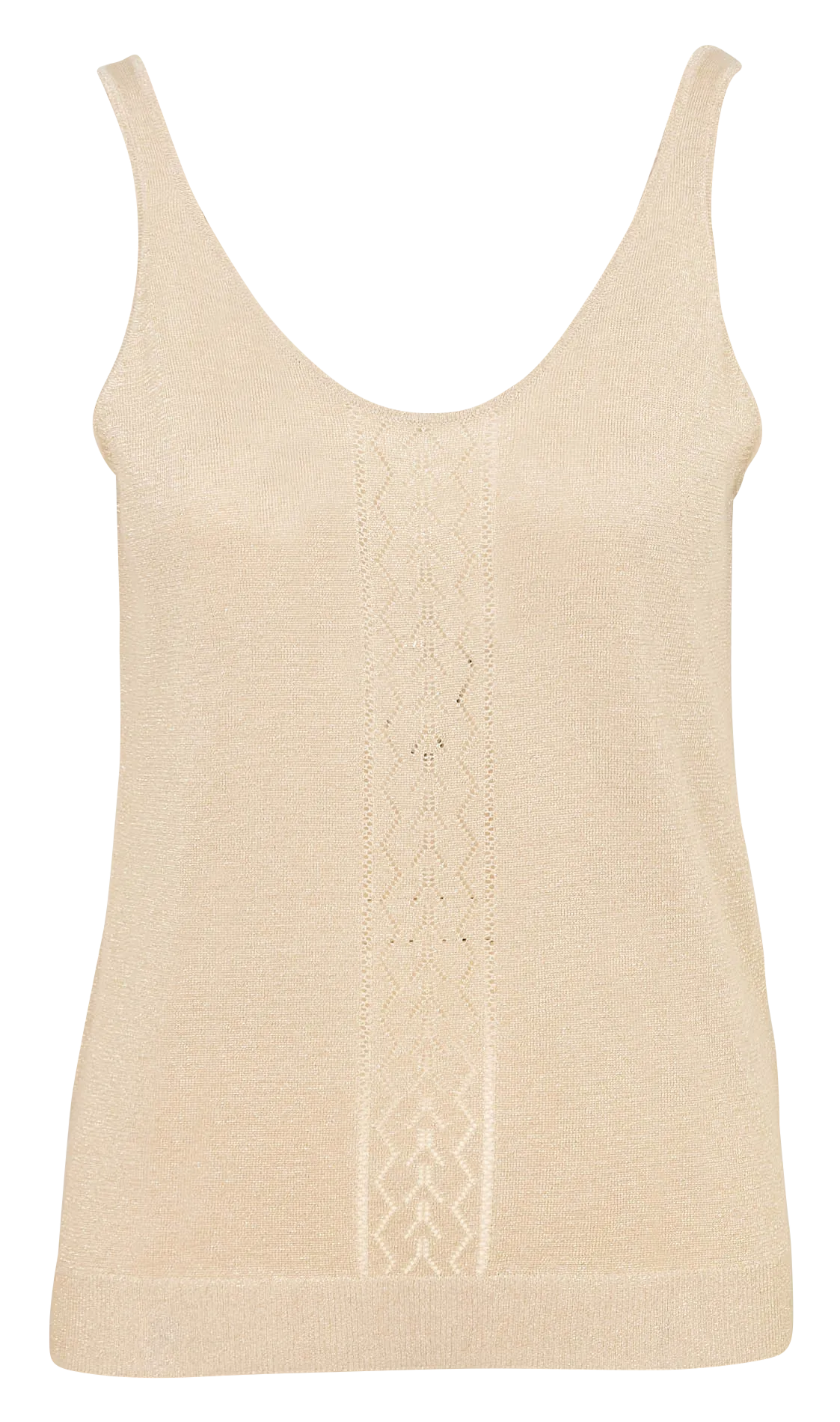 Débardeur fluide uni pailleté Doré DENITSA